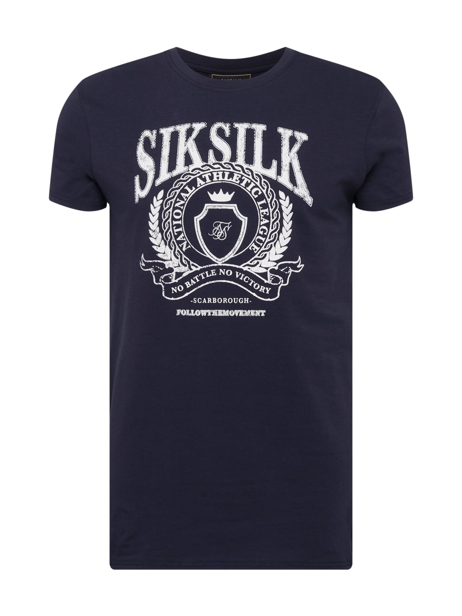 SikSilk Majica 'Varsity'  mornarska / bela