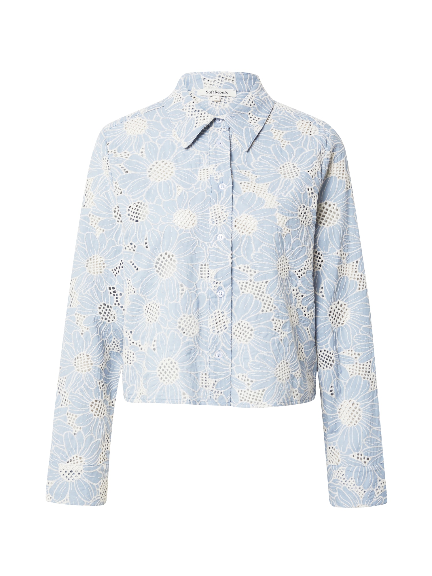 Soft Rebels Bluza 'Makayla'  svetlo modra / bela
