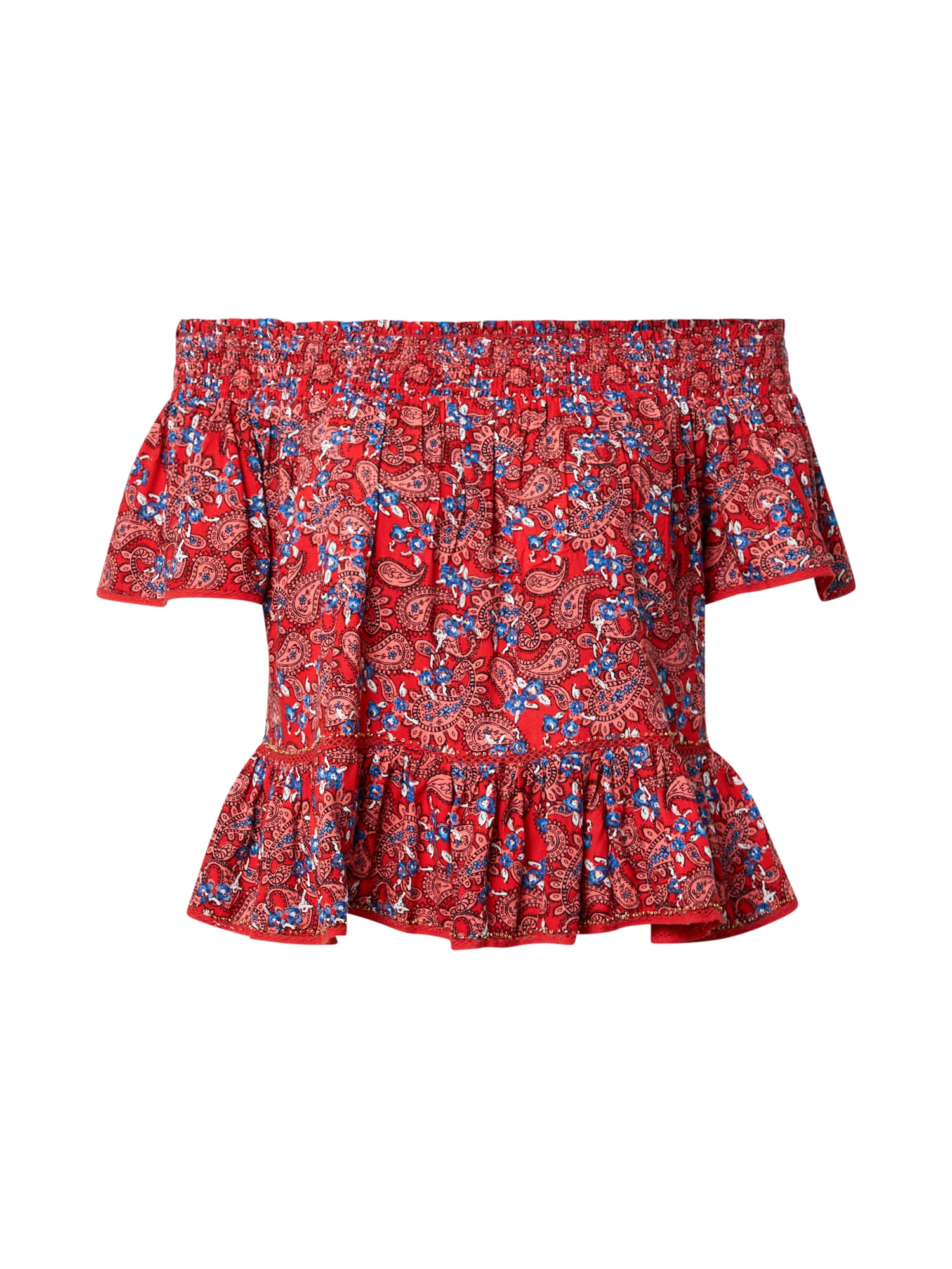 Superdry Bluza  modra / rdeča / pastelno rdeča / bela