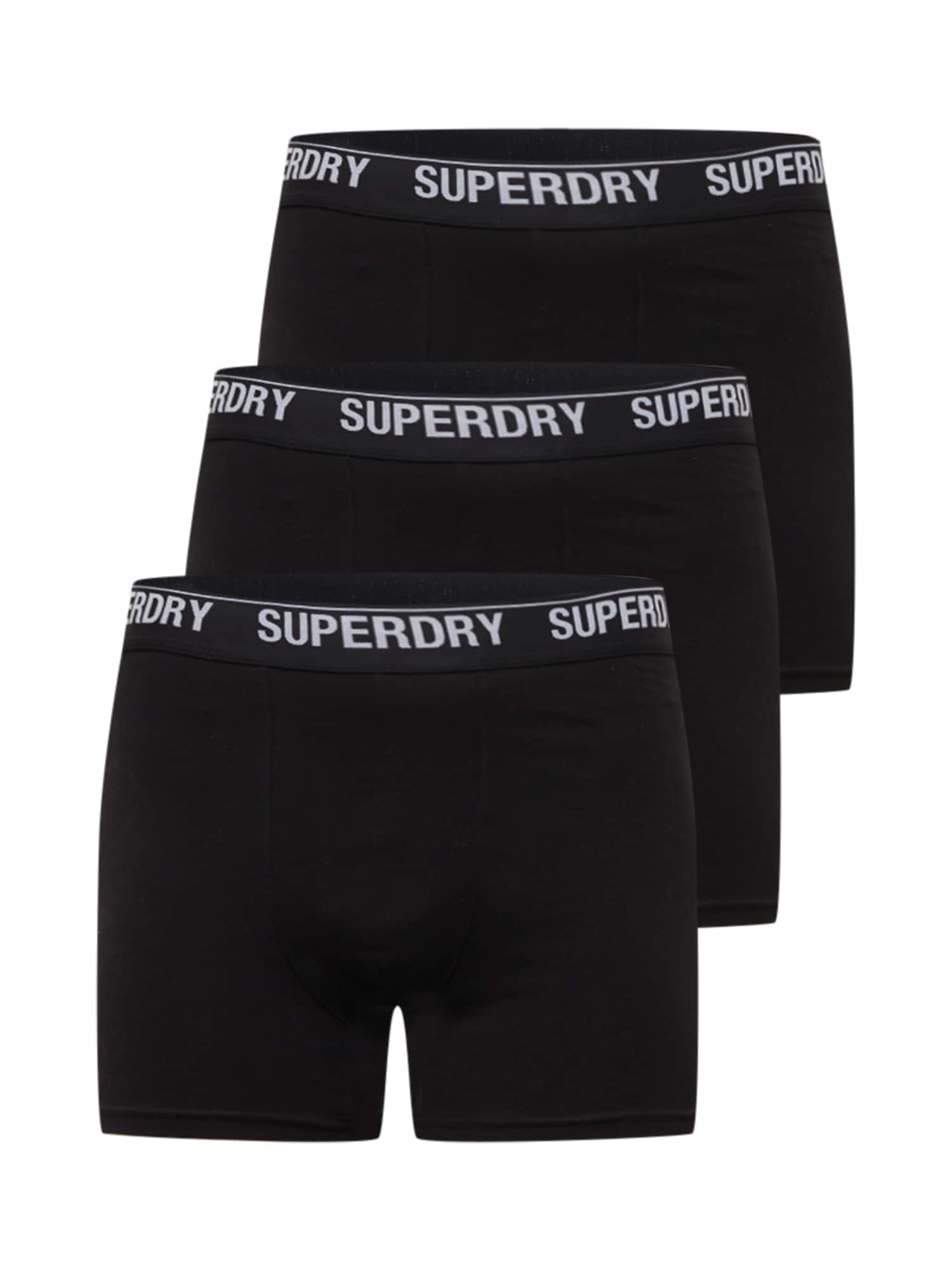 Superdry Boksarice  svetlo siva / črna