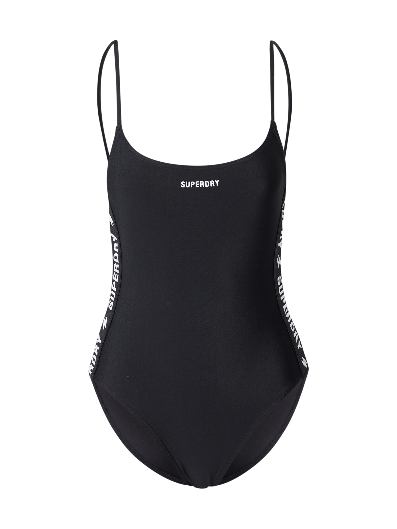 Superdry Enodelne kopalke  črna / bela
