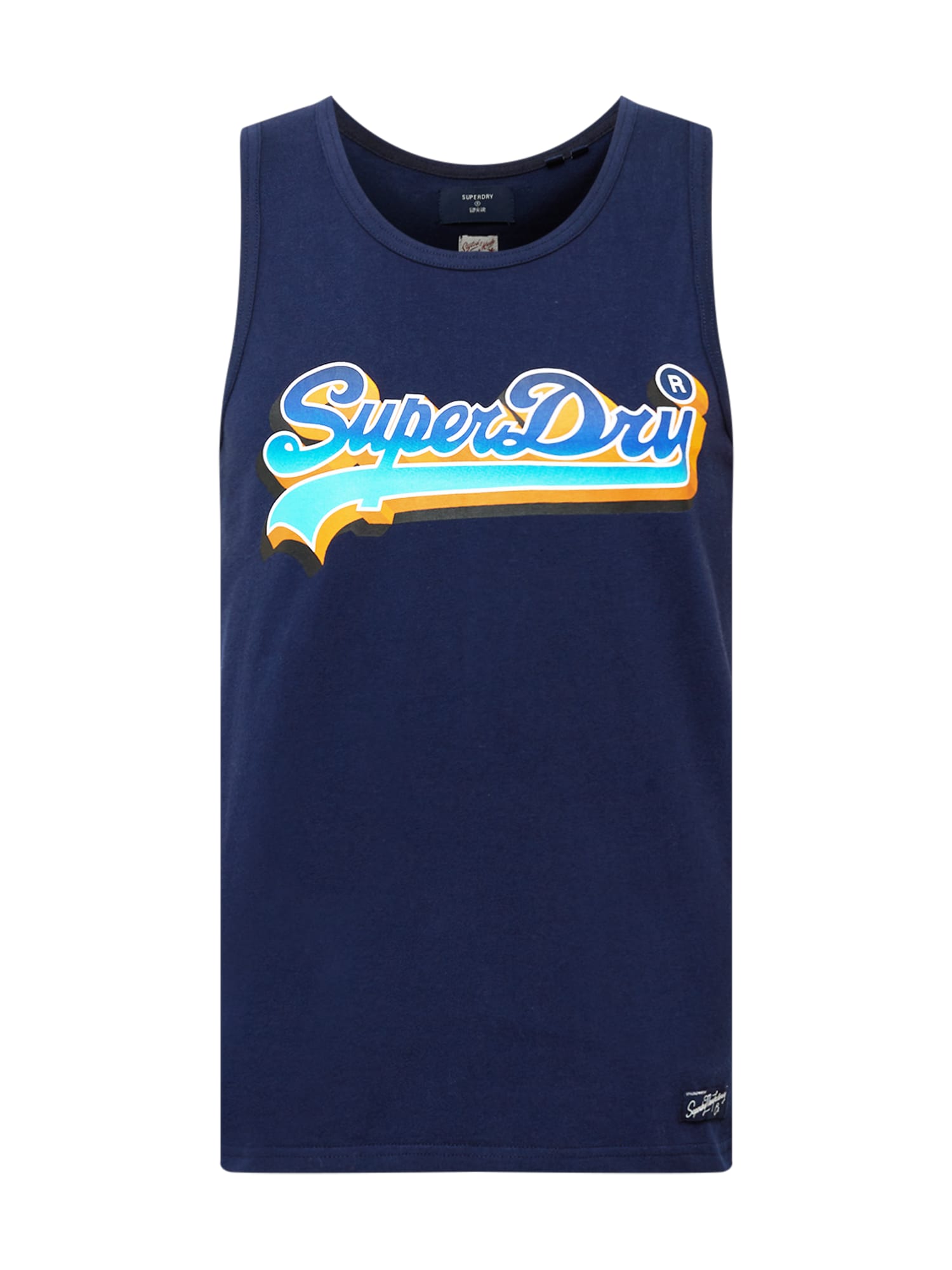 Superdry Majica  marine / voda / temno modra / oranžna
