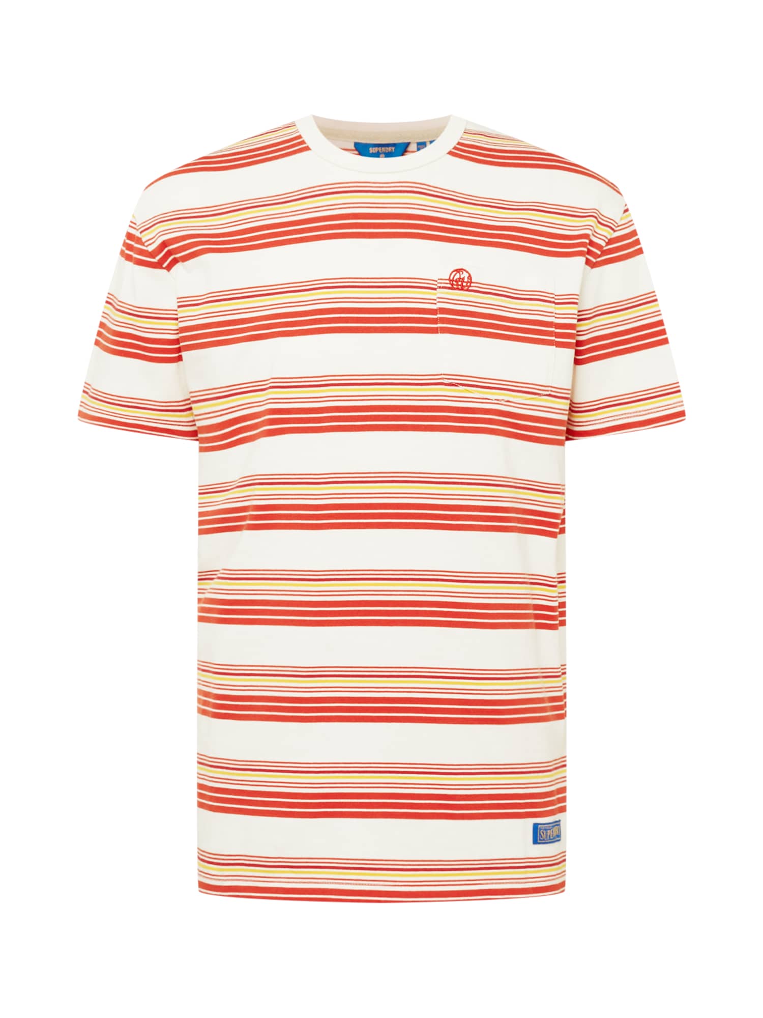 Superdry Majica  rumena / rdeča / bela