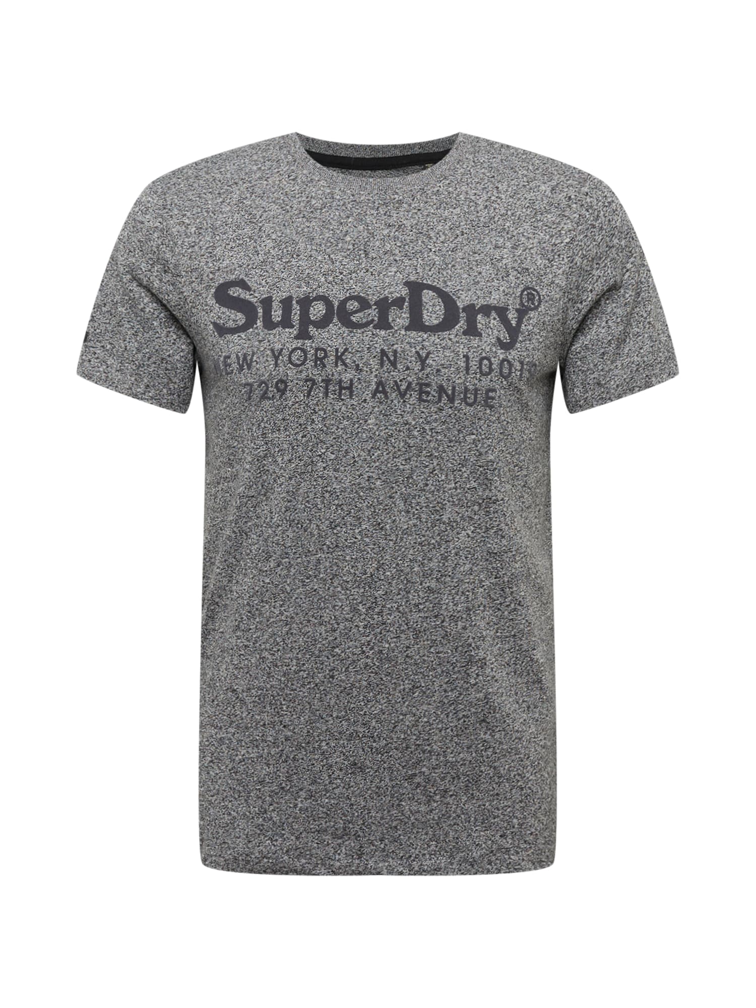 Superdry Majica  siva / črna