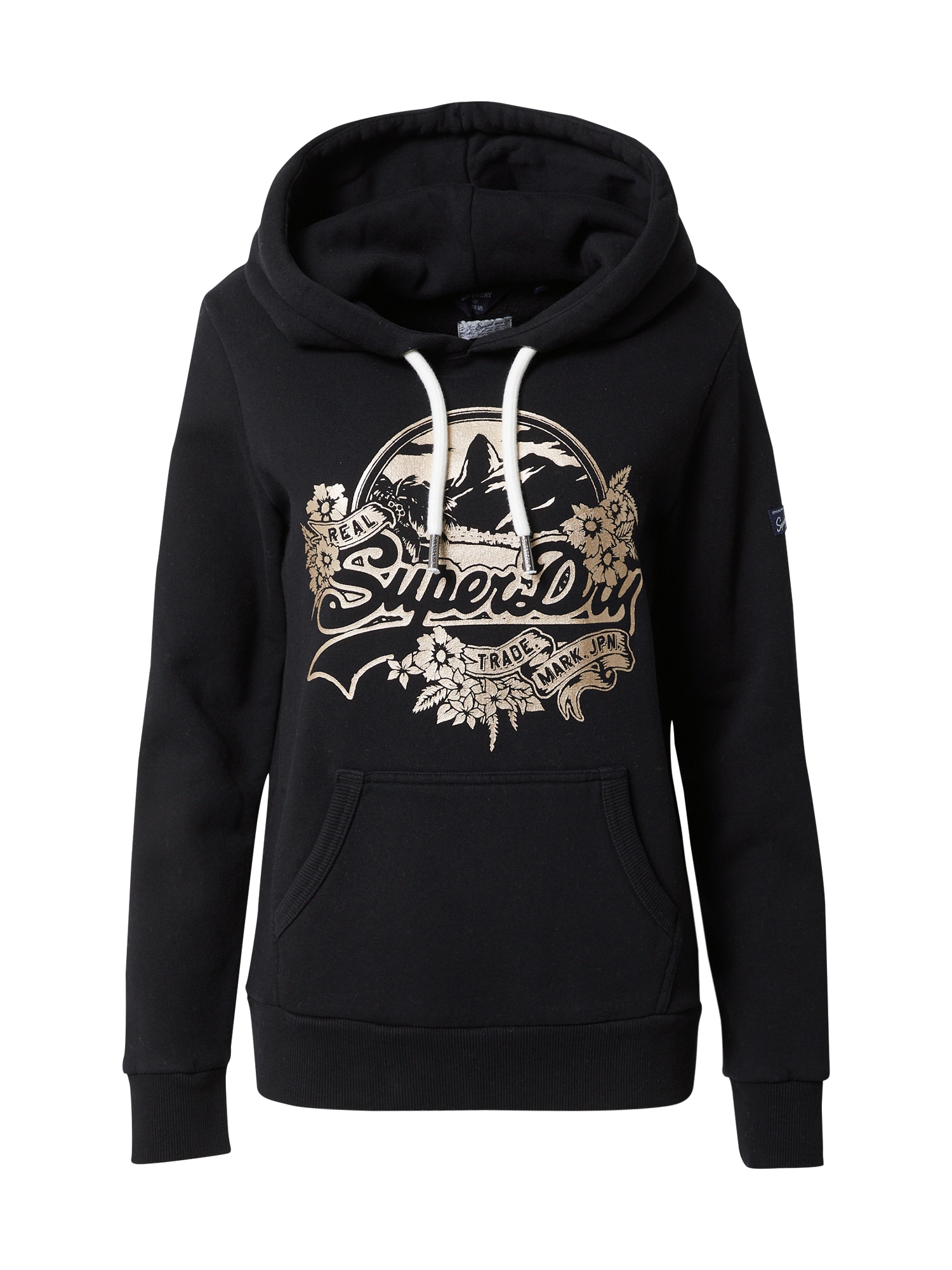 Superdry Majica  zlata / črna