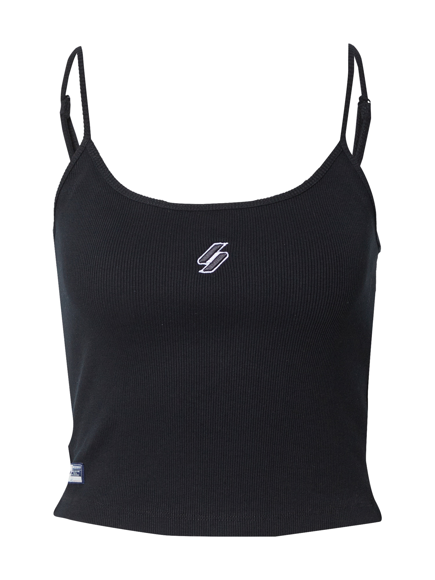 Superdry Top  črna / bela
