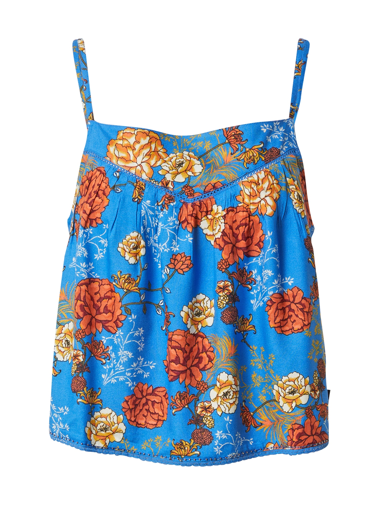 Superdry Top  nebeško modra / oranžna / rdeča