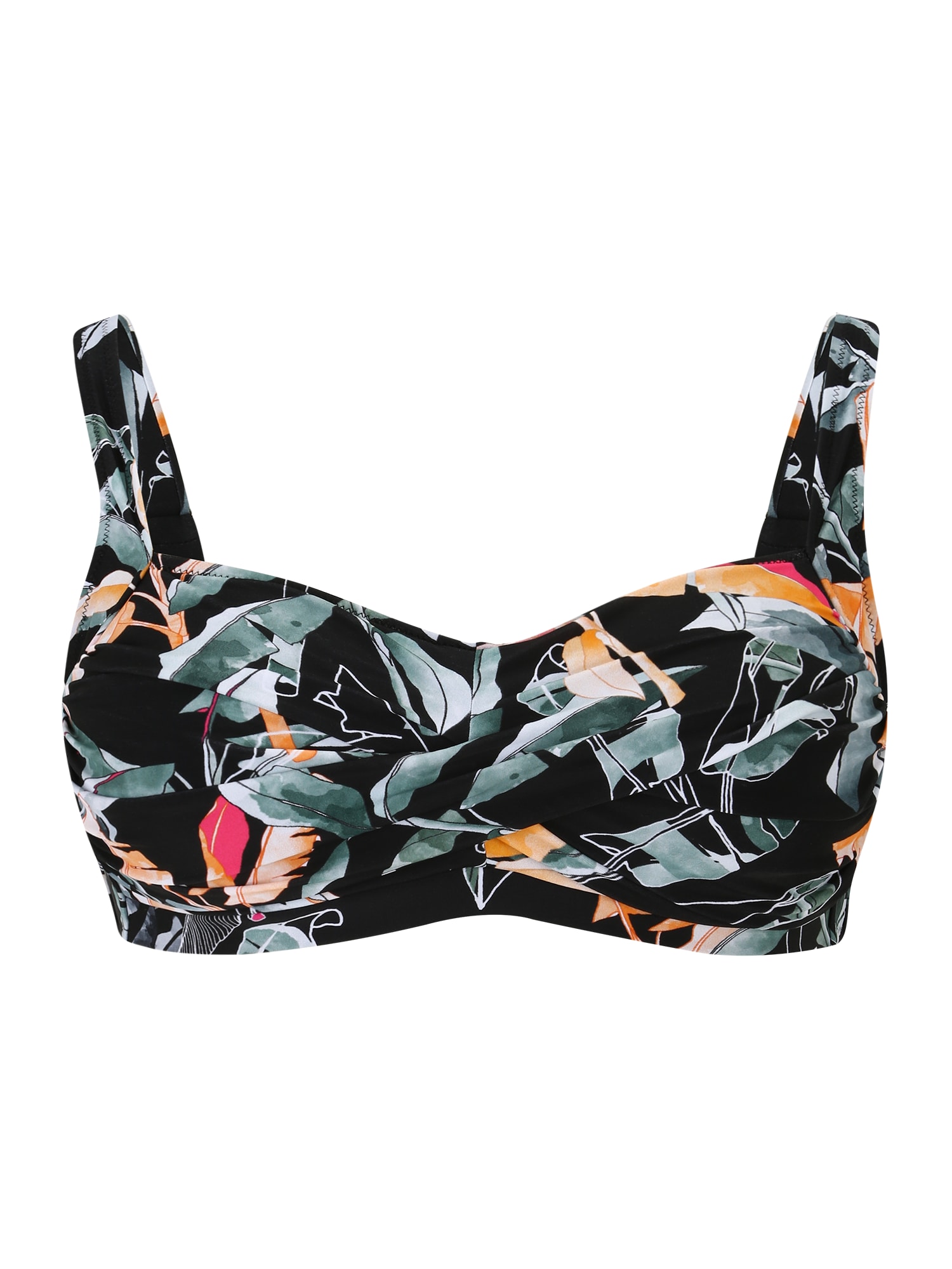 Swim by Zizzi Bikini zgornji del 'Stella'  zelena / oranžna / roza / črna