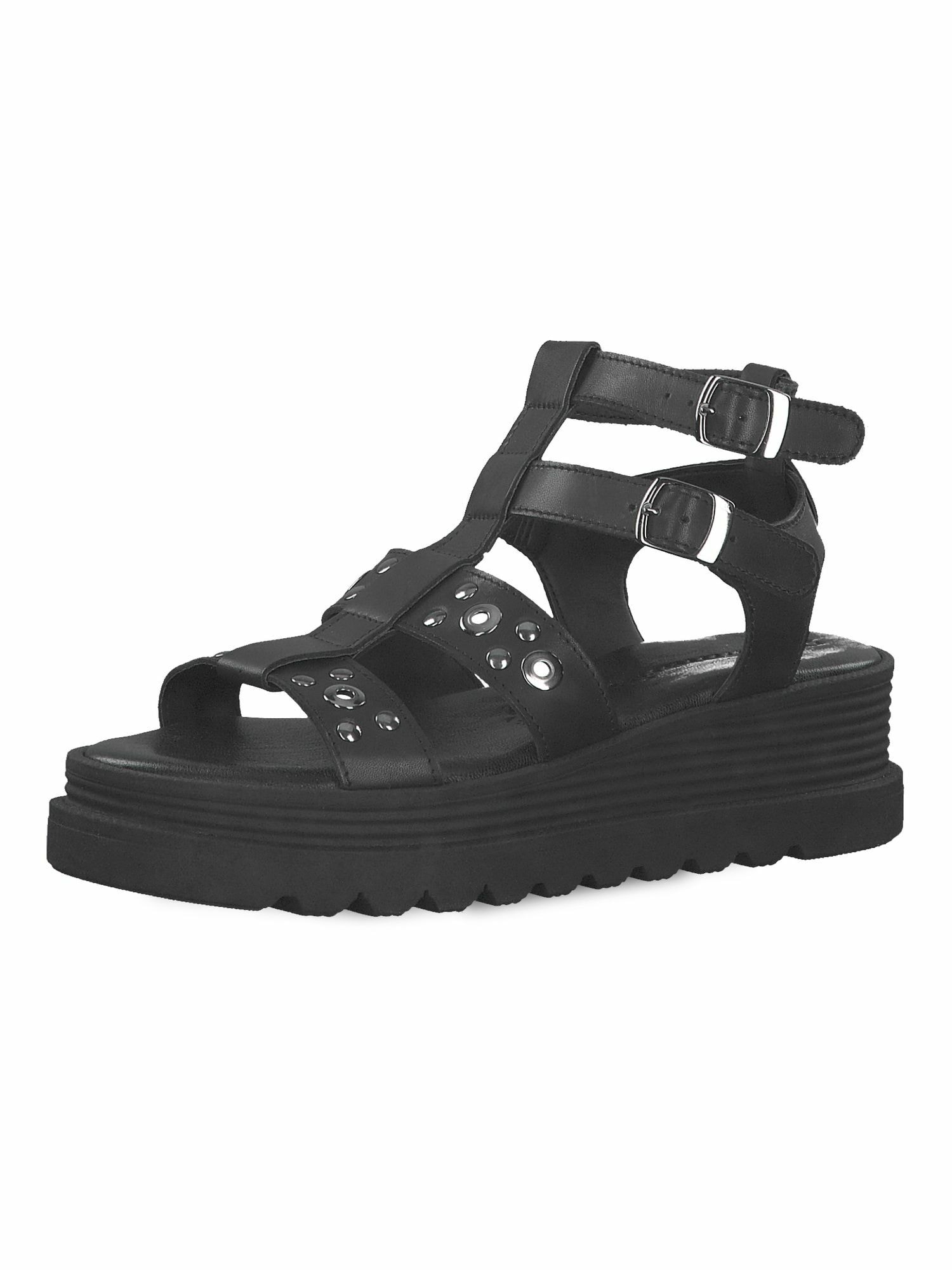 TAMARIS Sandali s paščki  črna