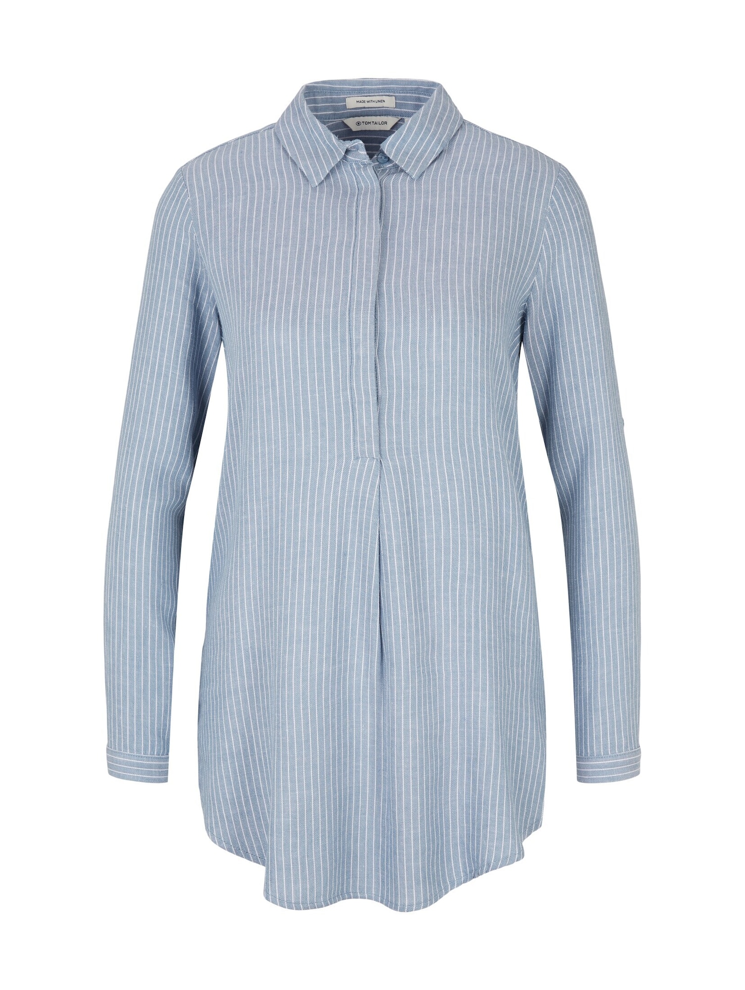 TOM TAILOR Bluza  svetlo modra / bela