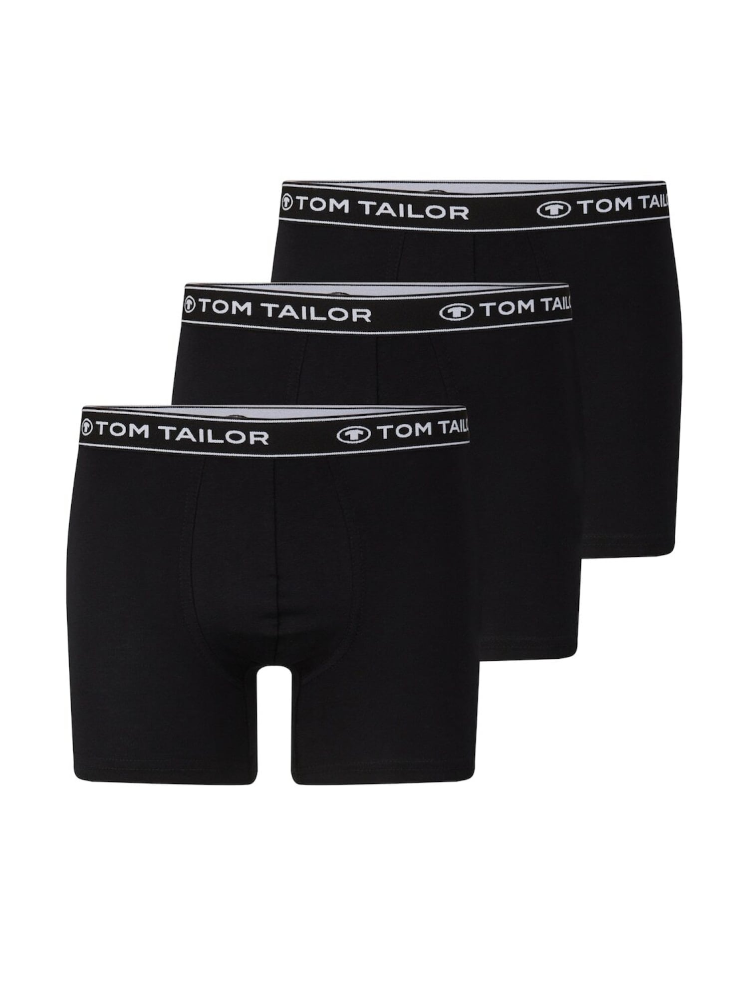 TOM TAILOR Boksarice  črna / bela