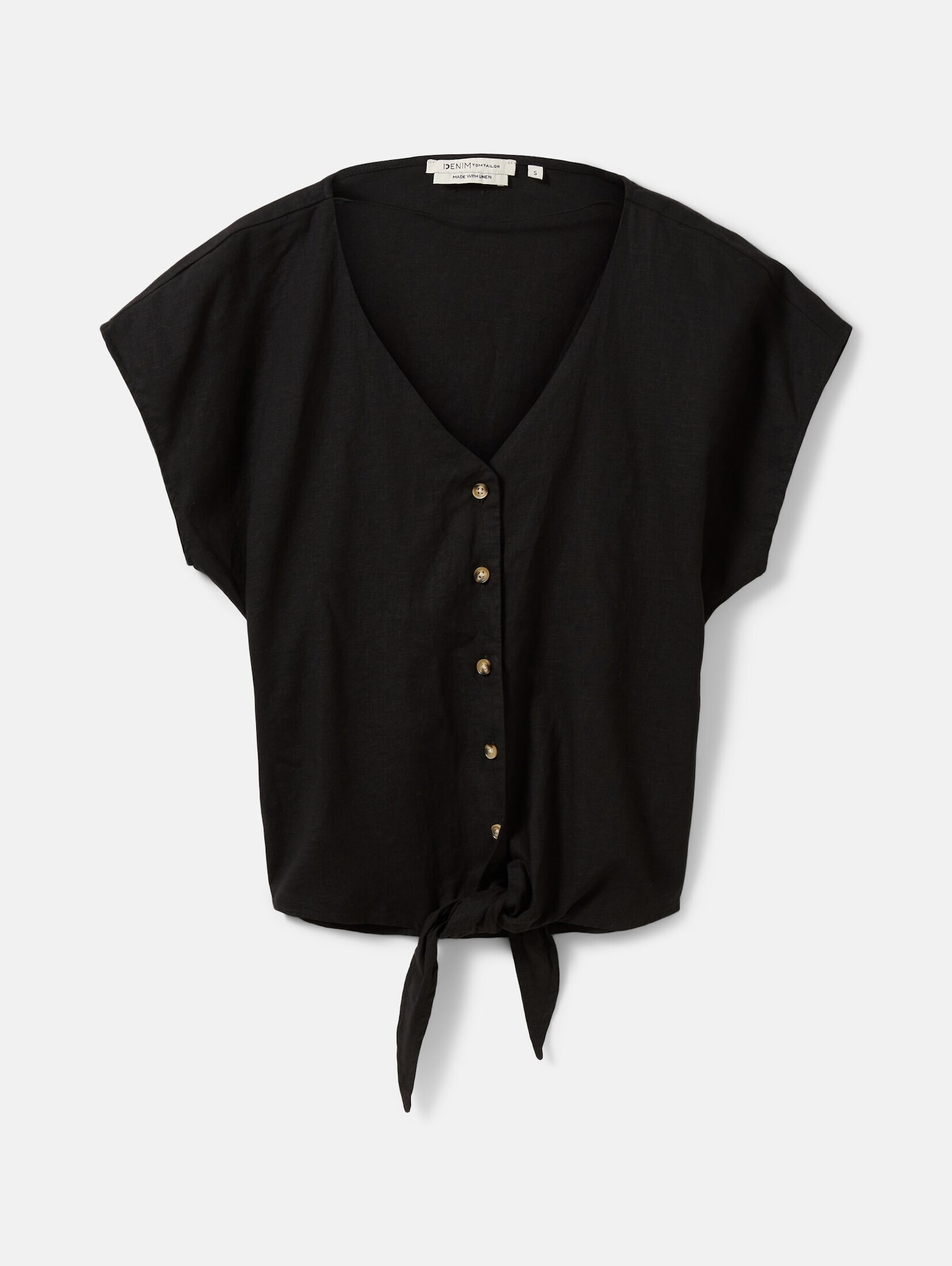 TOM TAILOR DENIM Bluza  črna