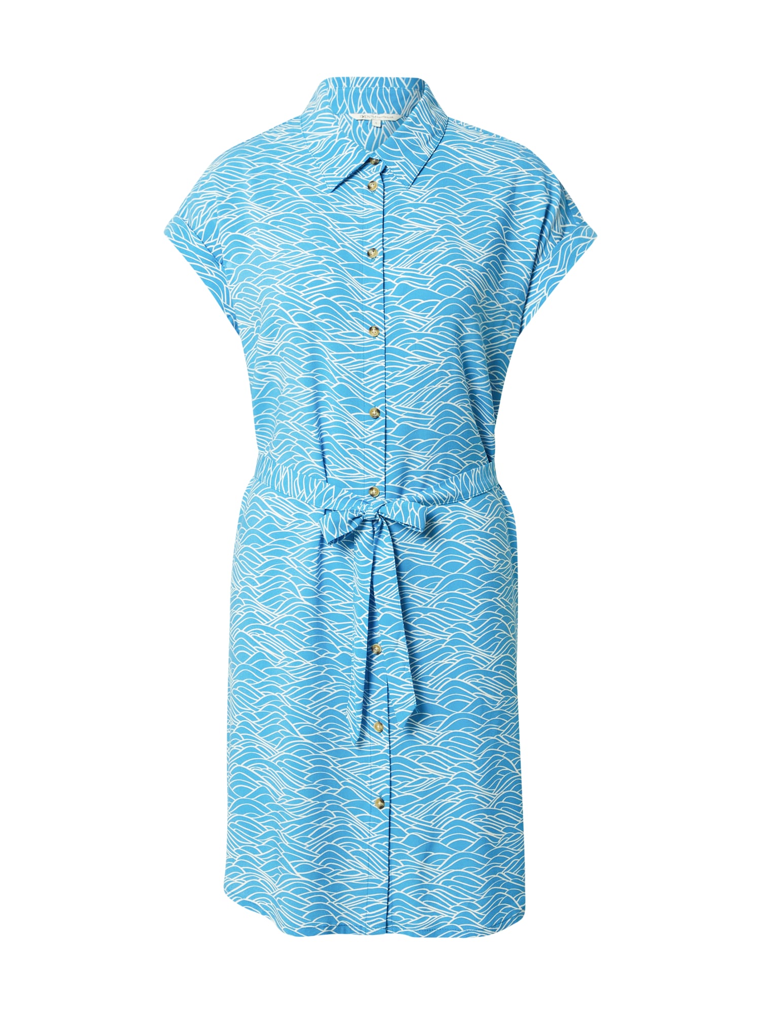 TOM TAILOR DENIM Dolga srajca  modra / bela
