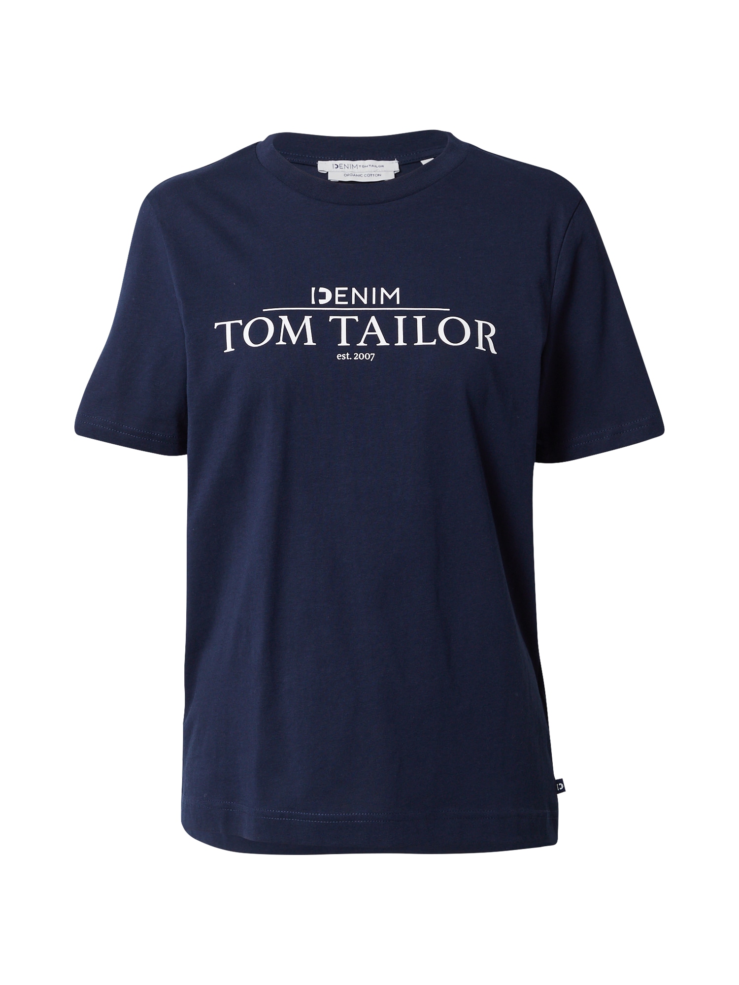 TOM TAILOR DENIM Majica  mornarska / bela