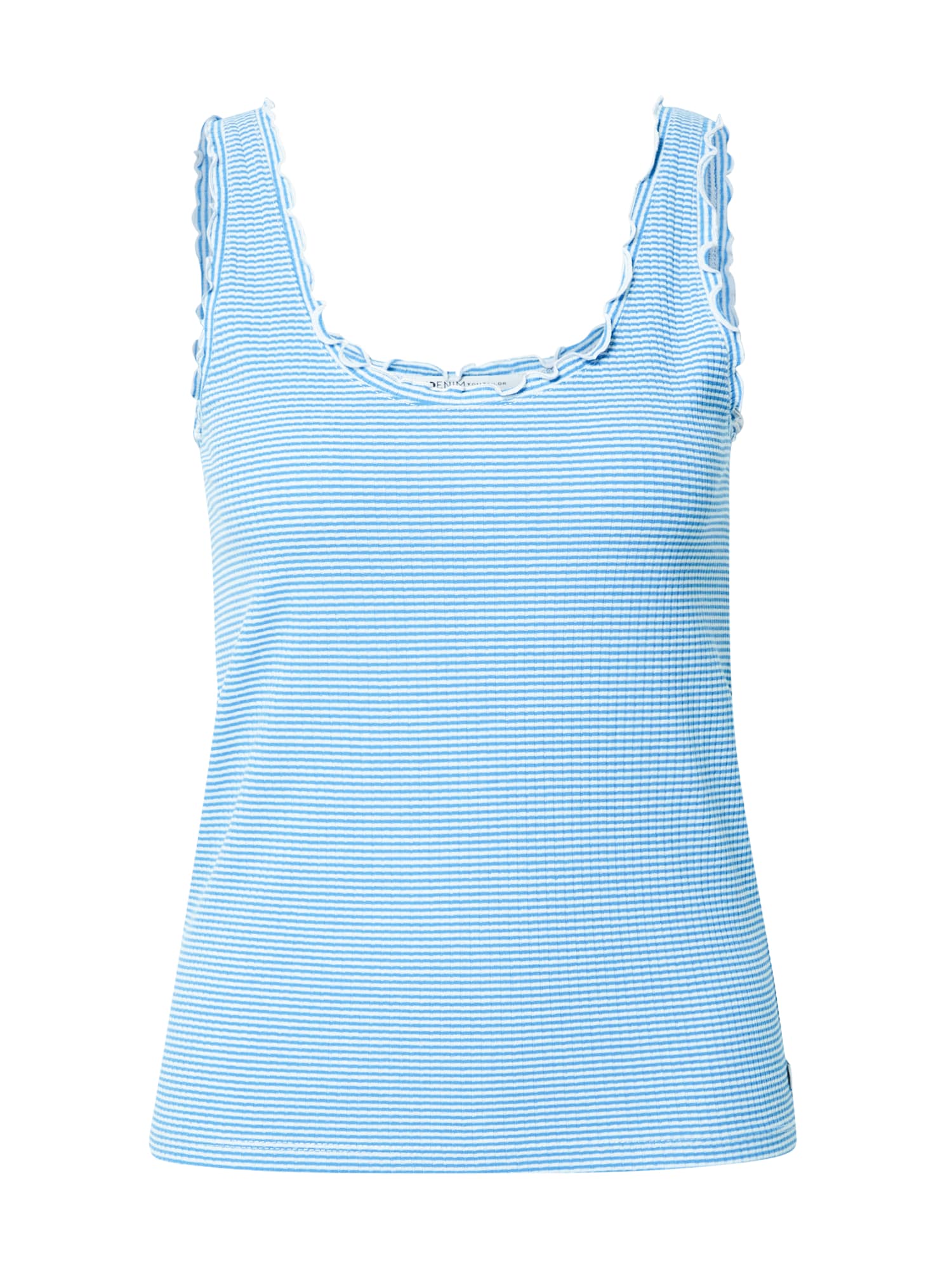 TOM TAILOR DENIM Top  svetlo modra / bela