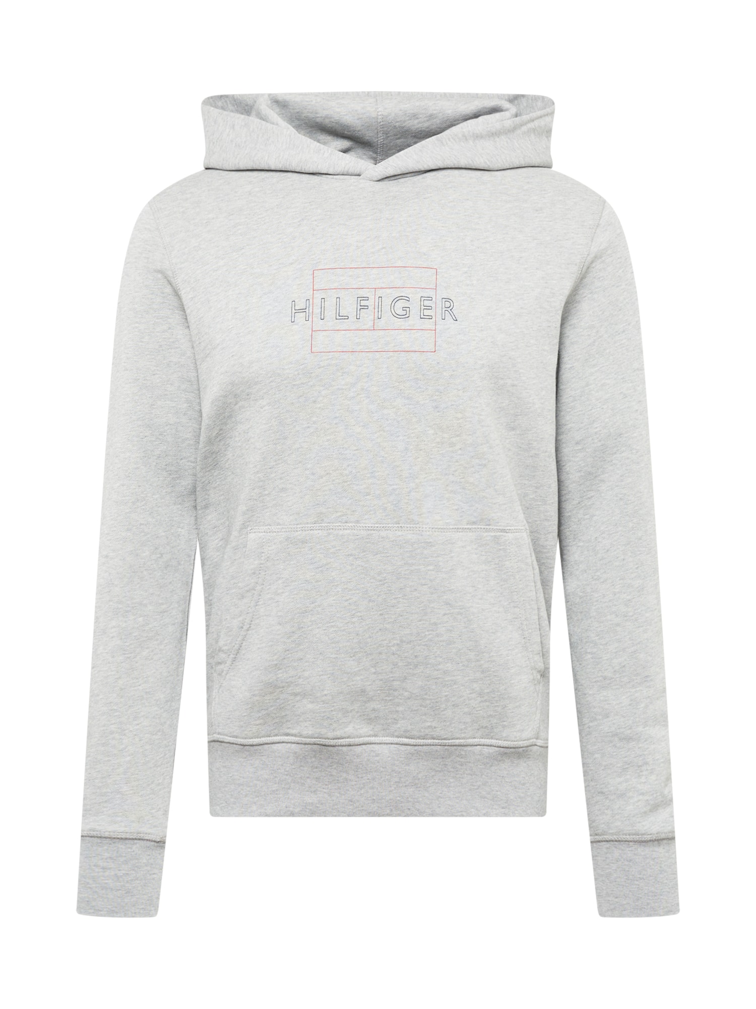 TOMMY HILFIGER Majica  pegasto siva / rdeča / črna