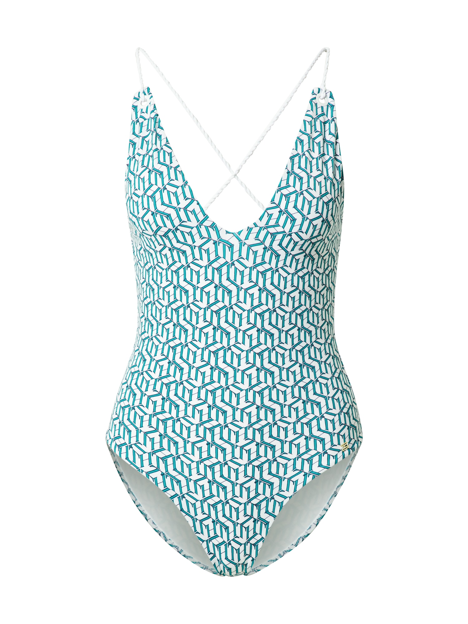 Tommy Hilfiger Underwear Enodelne kopalke  zelena / bela