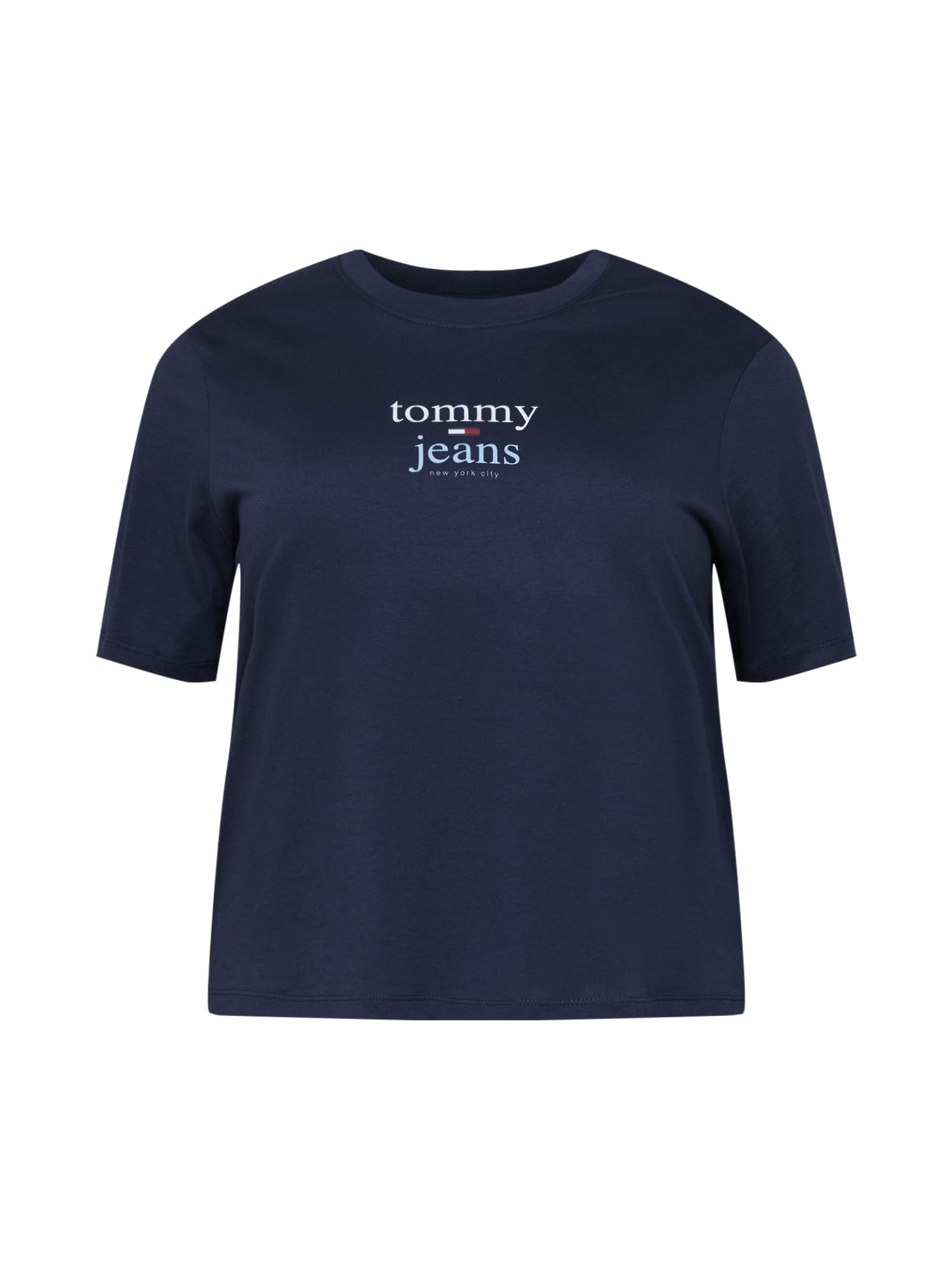 Tommy Jeans Curve Majica  mornarska / svetlo modra / bela