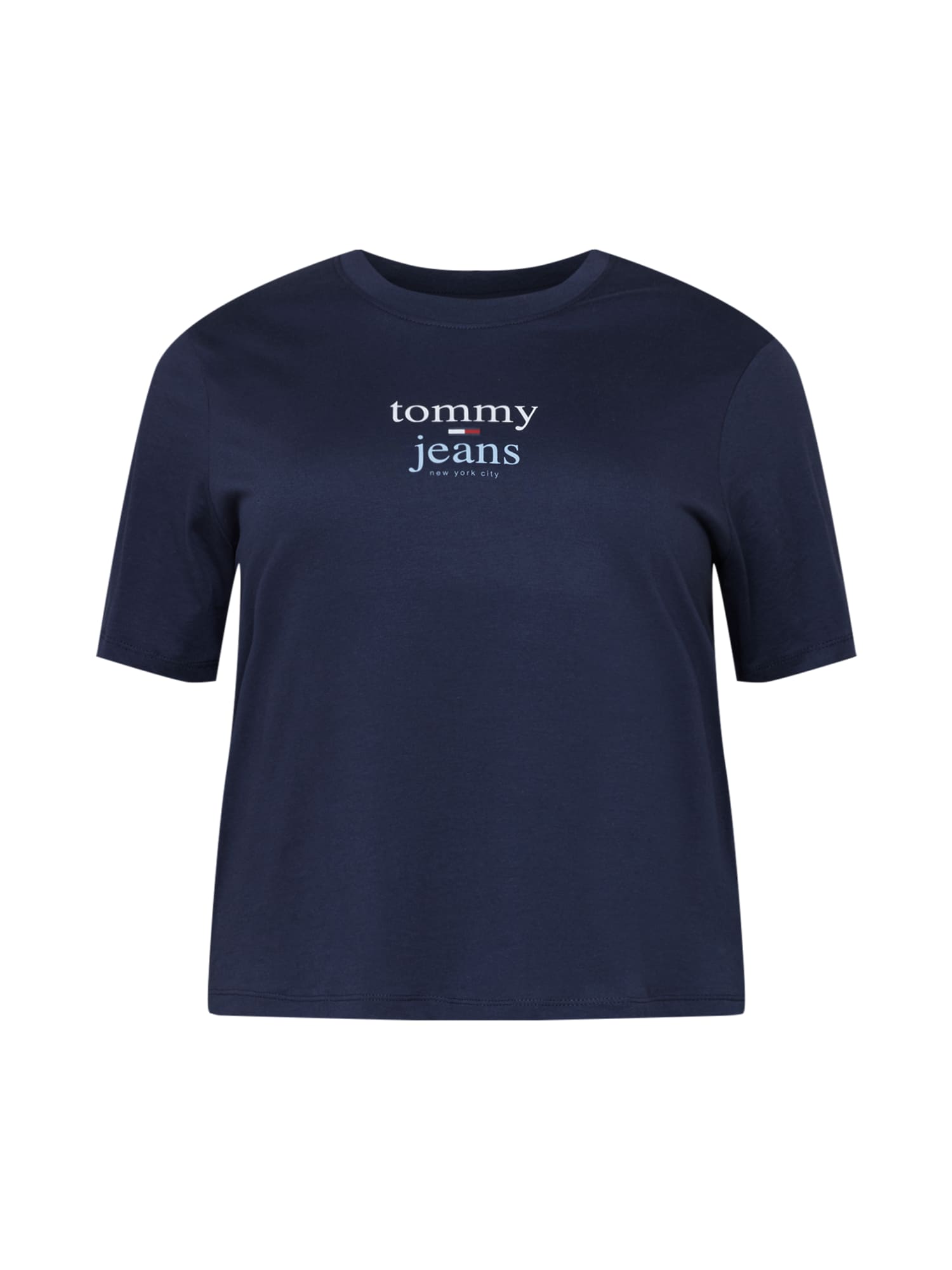 Tommy Jeans Curve Majica  mornarska / svetlo modra / bela