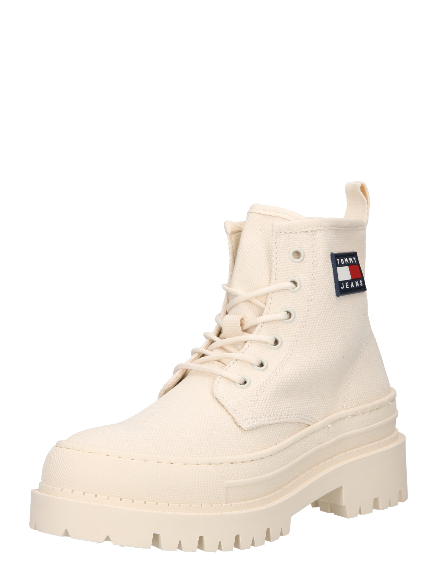 Tommy Jeans Gležnarji z vezalkami  mornarska / rdeča / bela / volneno bela