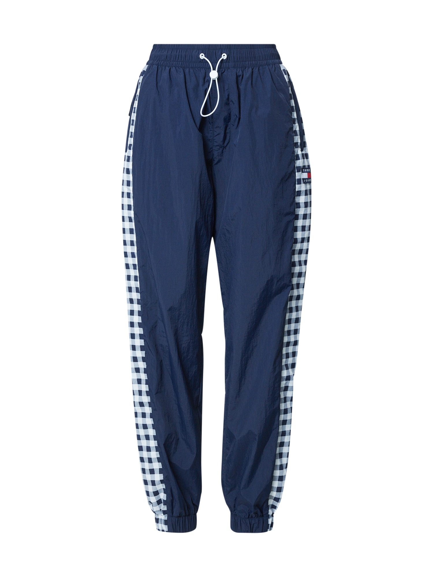 Tommy Jeans Hlače 'Gingham'  mornarska / rdeča / bela