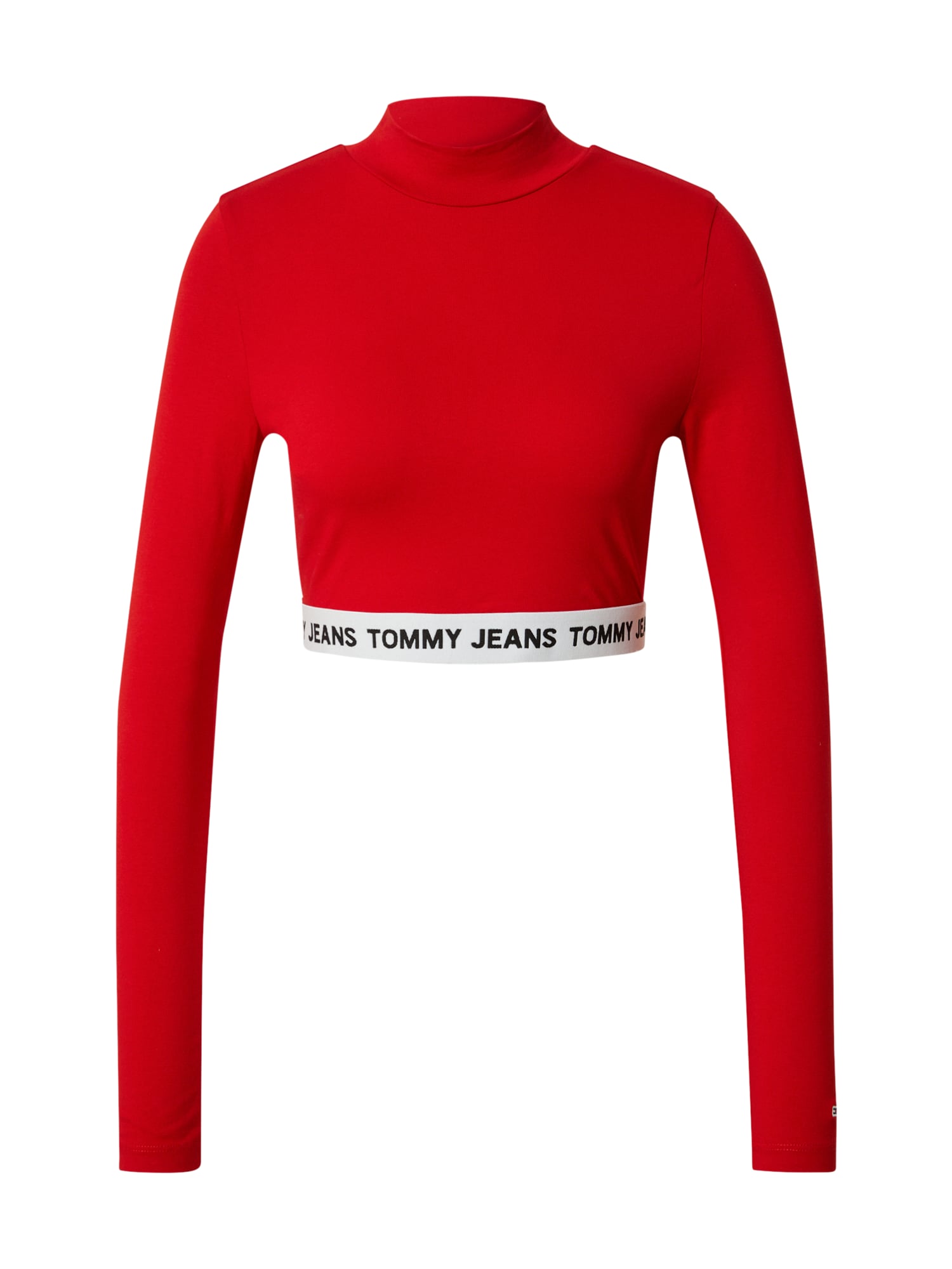 Tommy Jeans Majica  krvavo rdeča / črna / bela