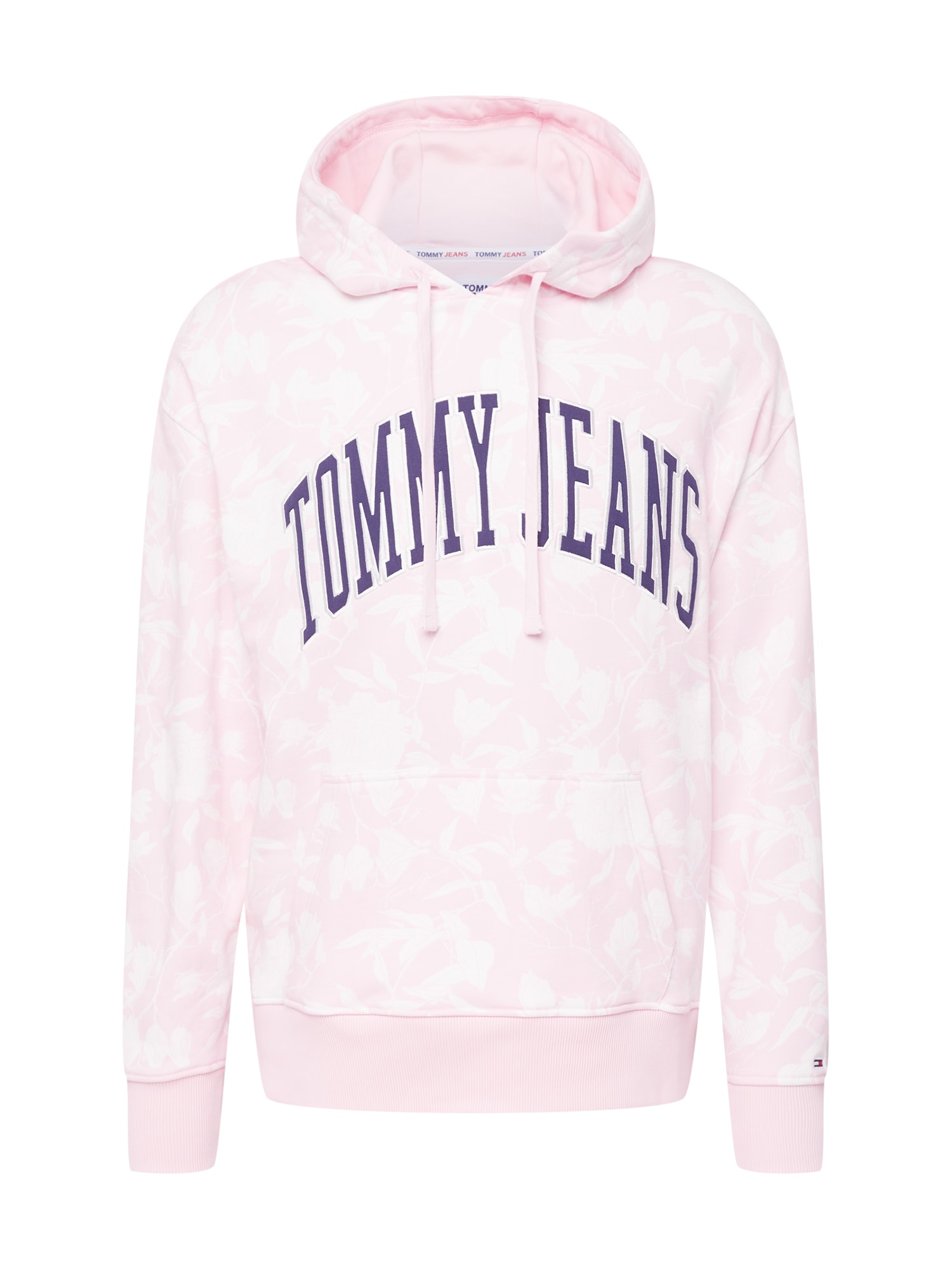 Tommy Jeans Majica  mornarska / roza / rdeča / bela