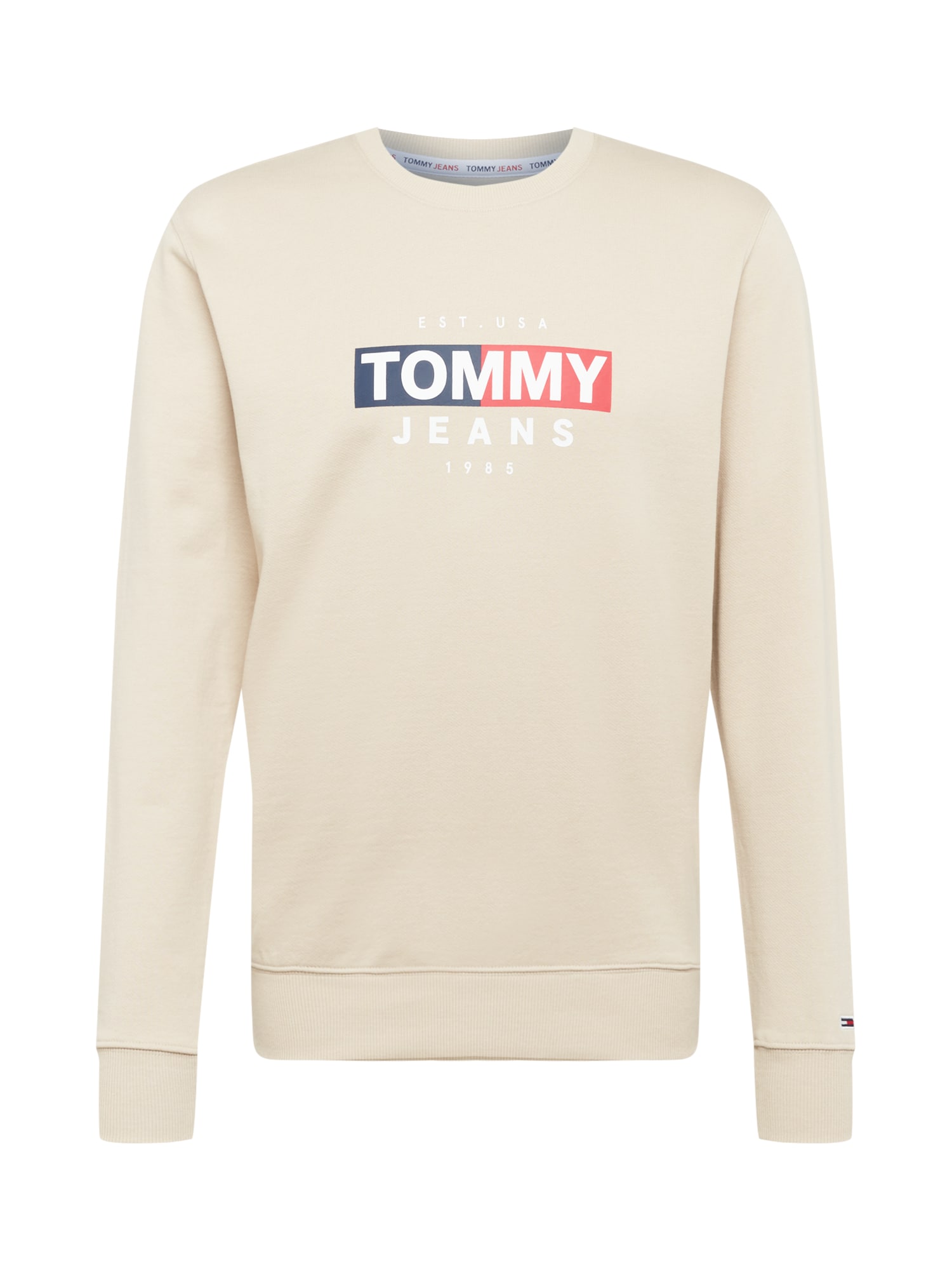 Tommy Jeans Majica  pesek / mornarska / rdeča / bela