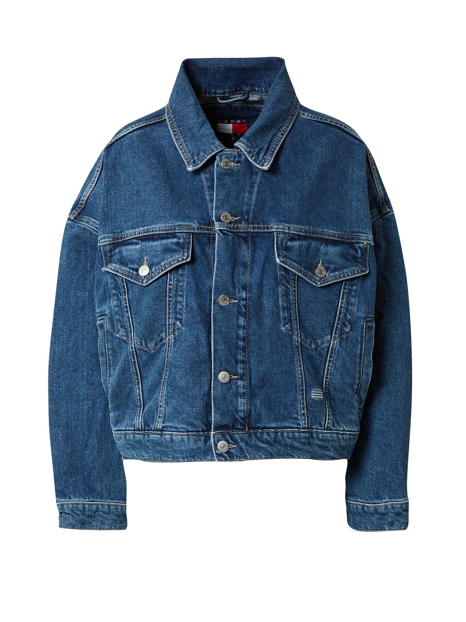 Tommy Jeans Prehodna jakna  moder denim