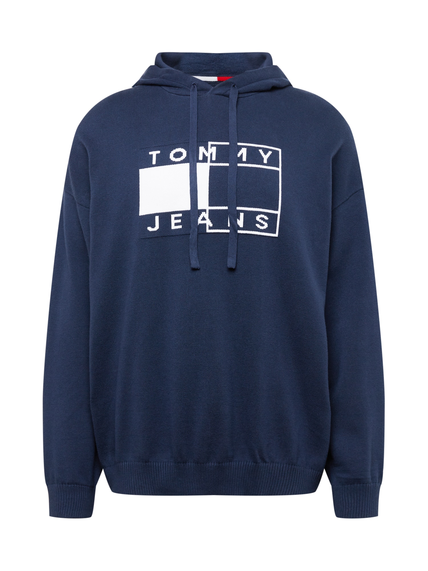 Tommy Jeans Pulover  mornarska / bela