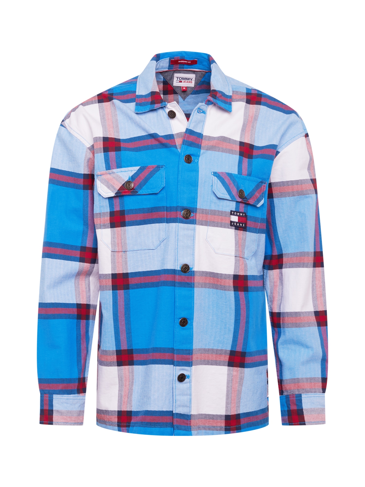 Tommy Jeans Srajca  mornarska / svetlo modra / rdeča / bela