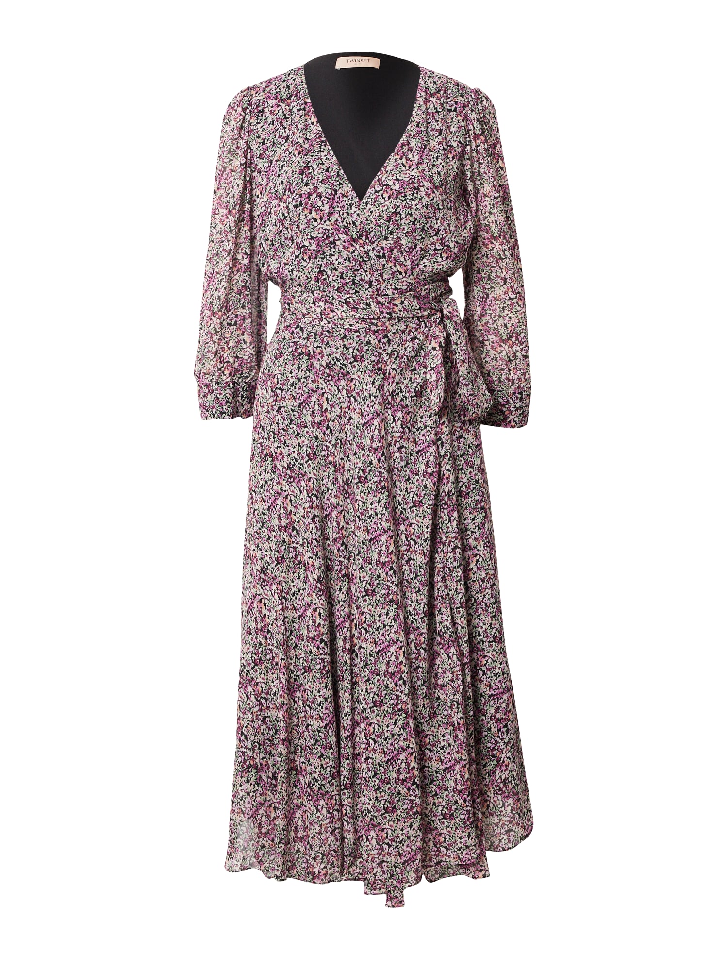 Twinset Obleka  zelena / roza / črna / bela