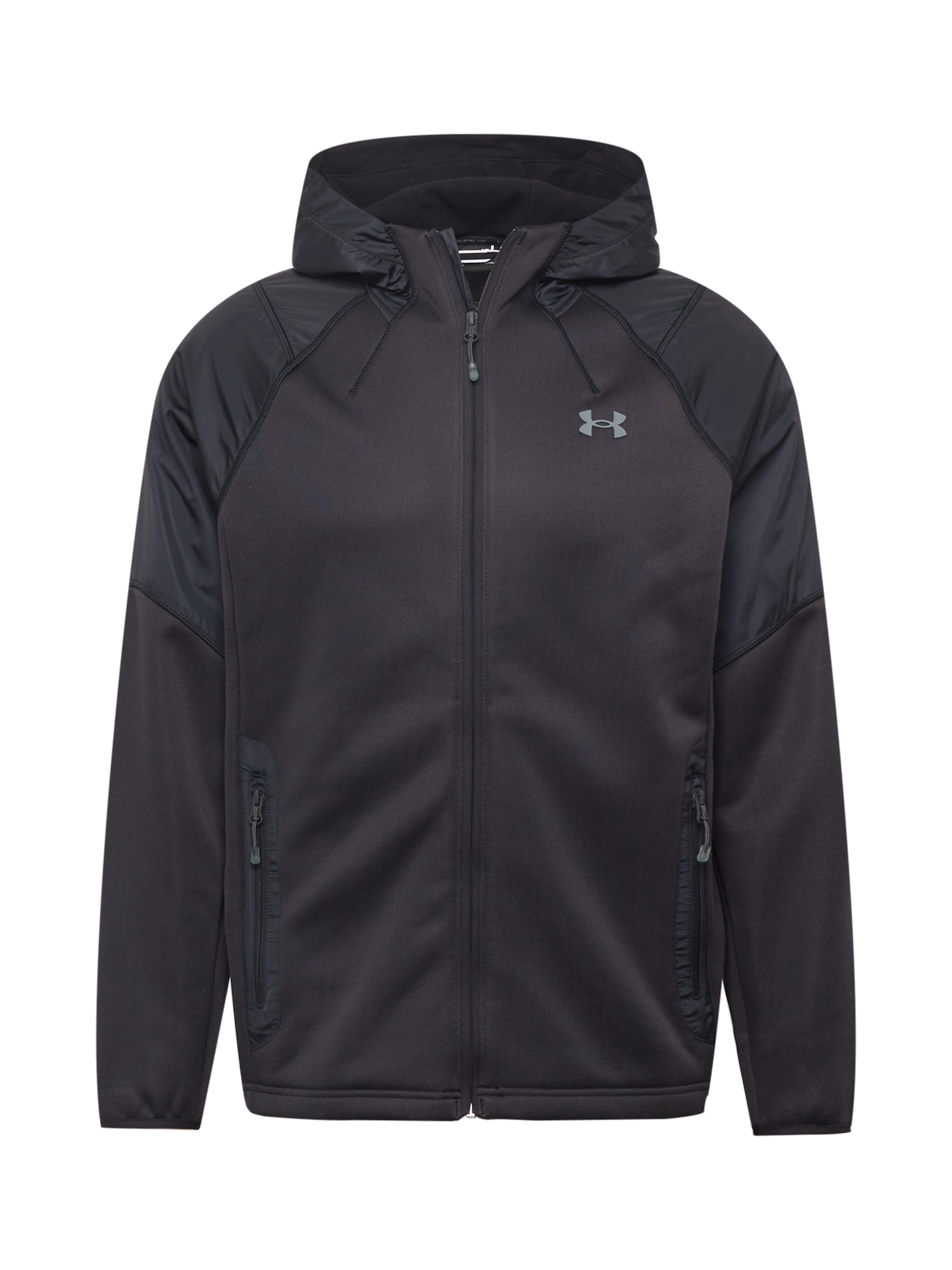 UNDER ARMOUR Športna jopa na zadrgo  siva / črna