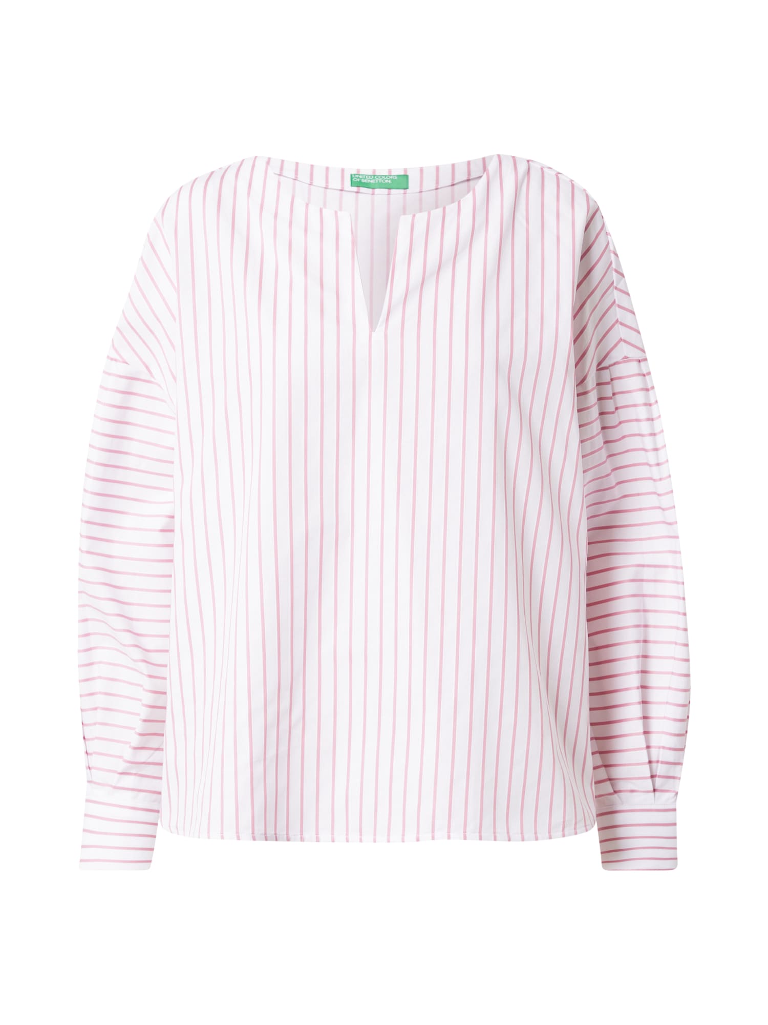UNITED COLORS OF BENETTON Bluza  roza / bela