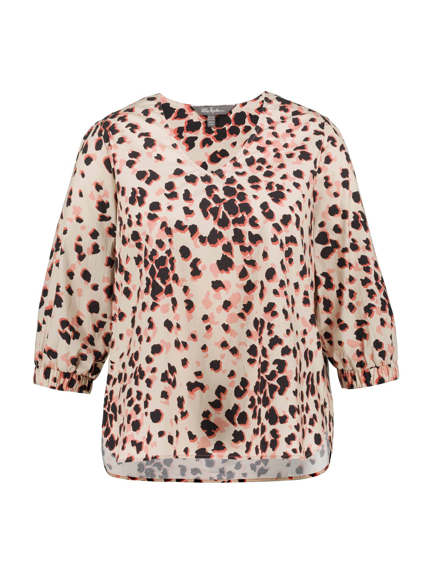 Ulla Popken Bluza  kapučino / rosé / grenada / črna