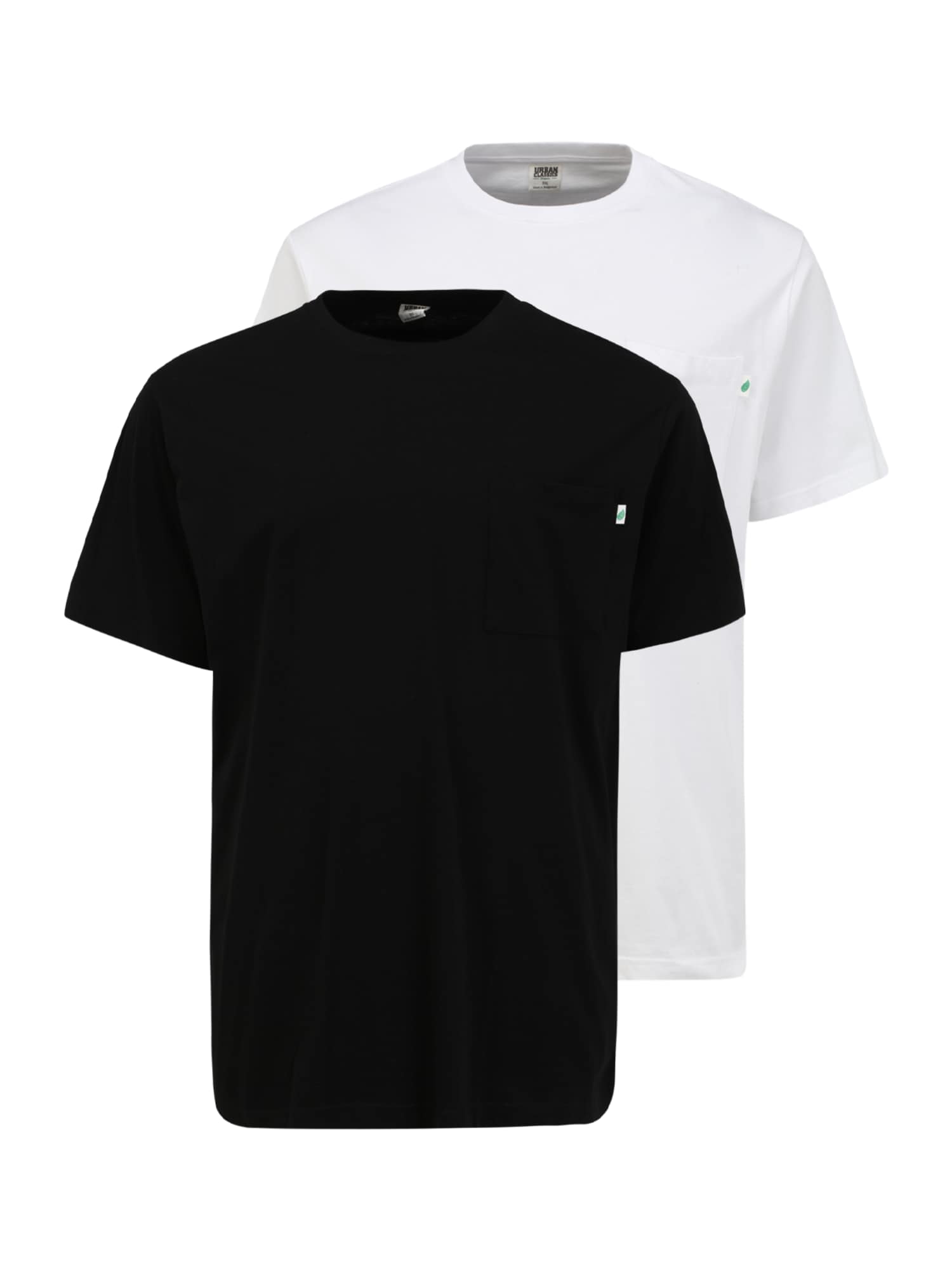 Urban Classics Majica  črna / bela