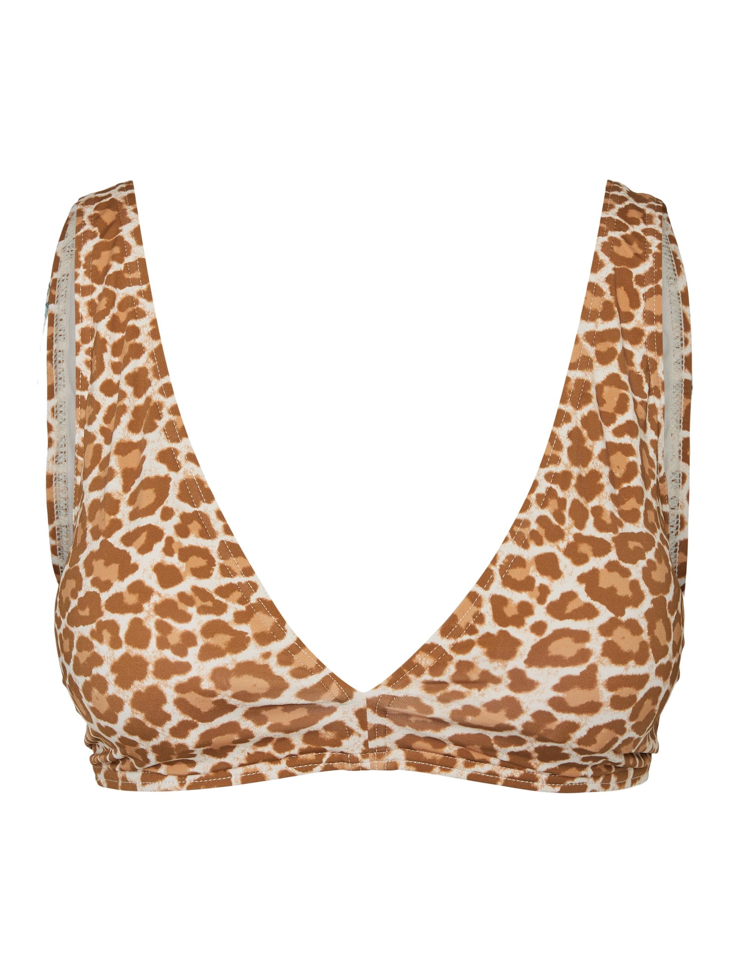 VERO MODA Bikini zgornji del 'Vivi'  rjava / svetlo rjava / naravno bela