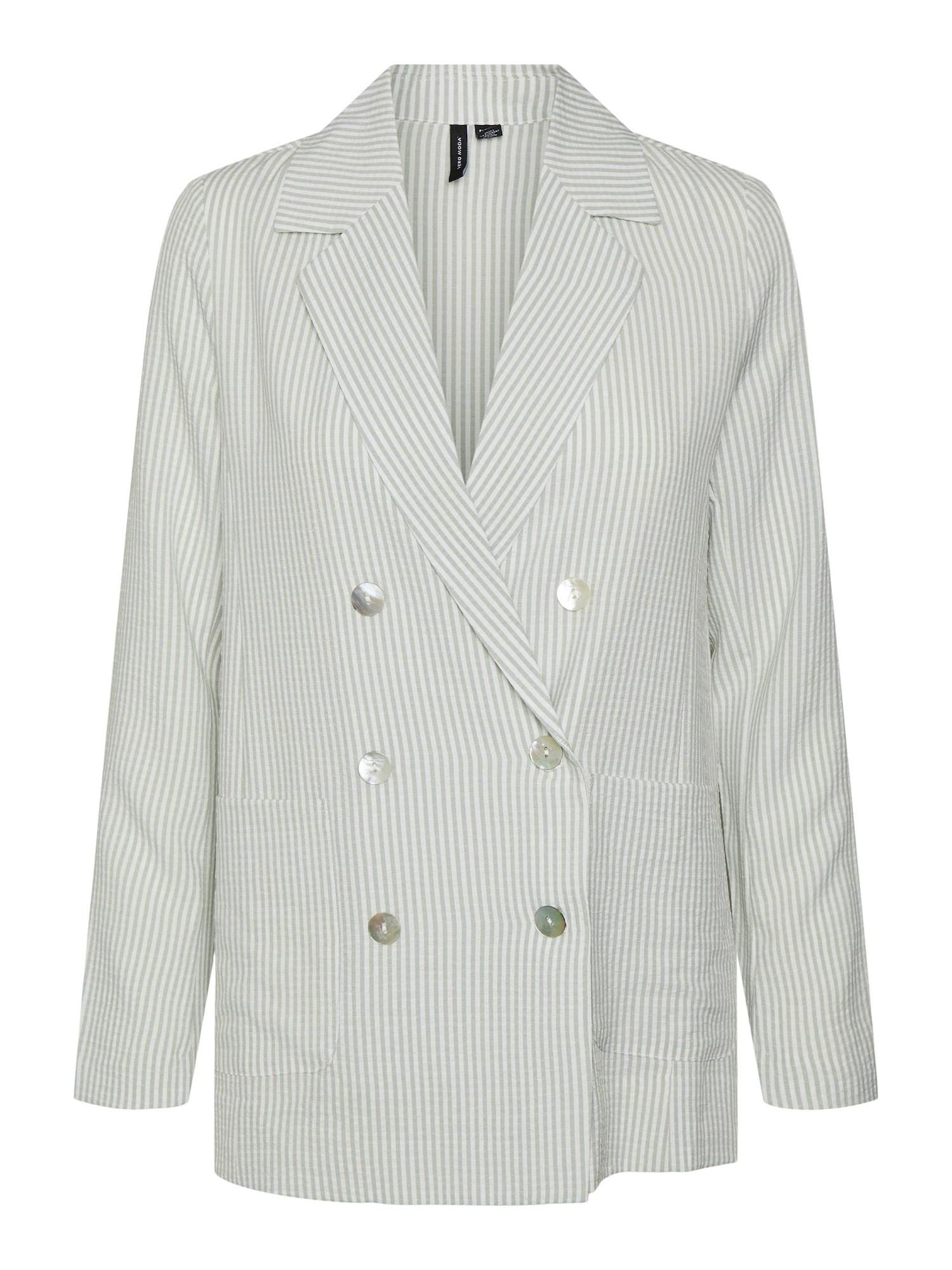 VERO MODA Blazer 'Oca'  kaki / bela