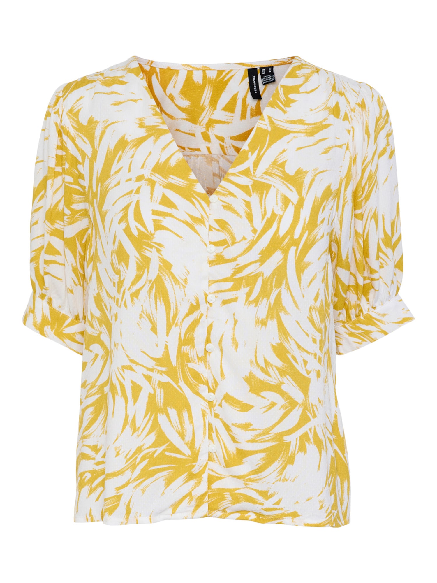 VERO MODA Bluza 'Ani Bea'  rumena / bela