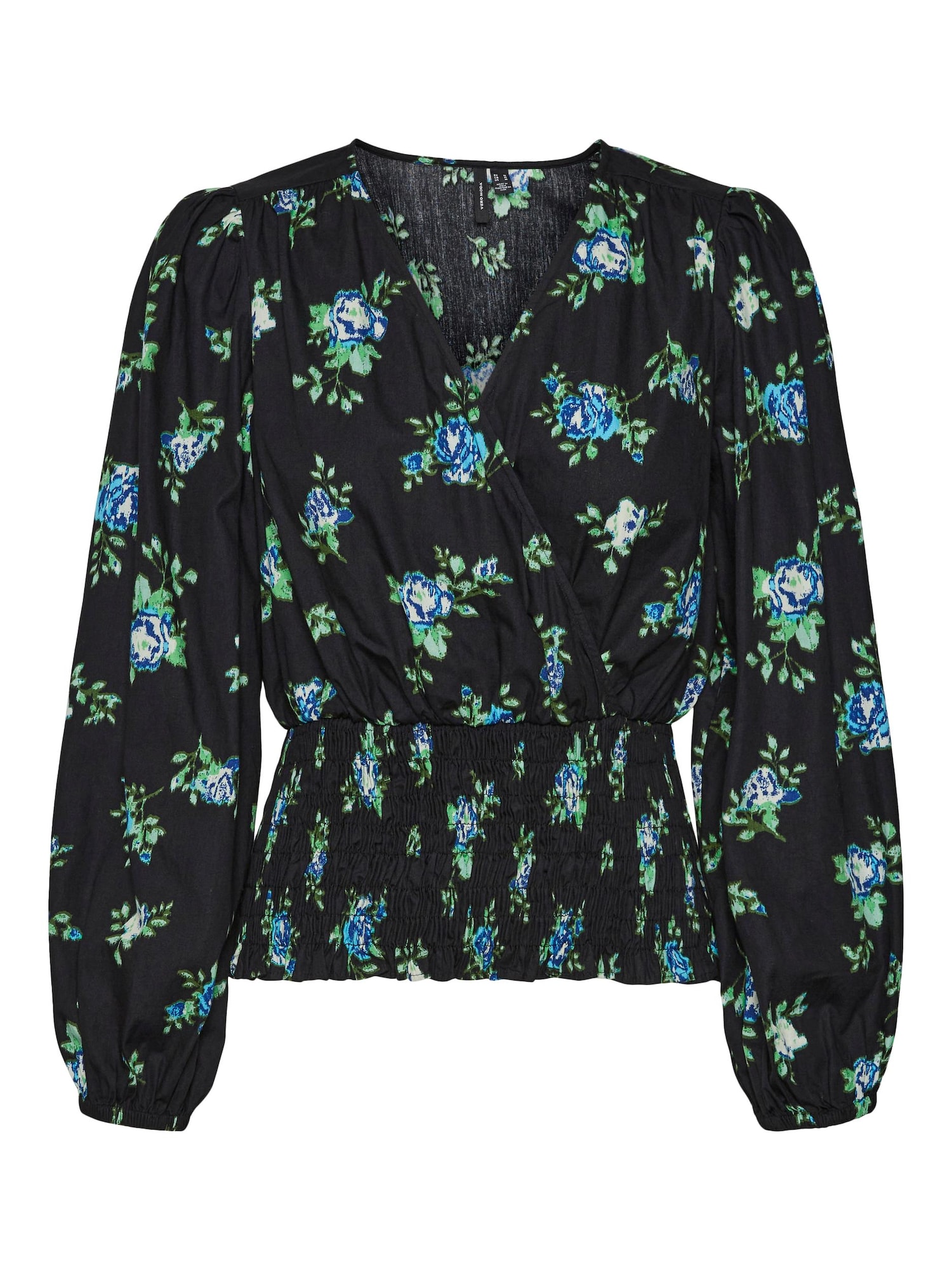 VERO MODA Bluza 'BELLA SANNA'  svetlo modra / zelena / črna / bela