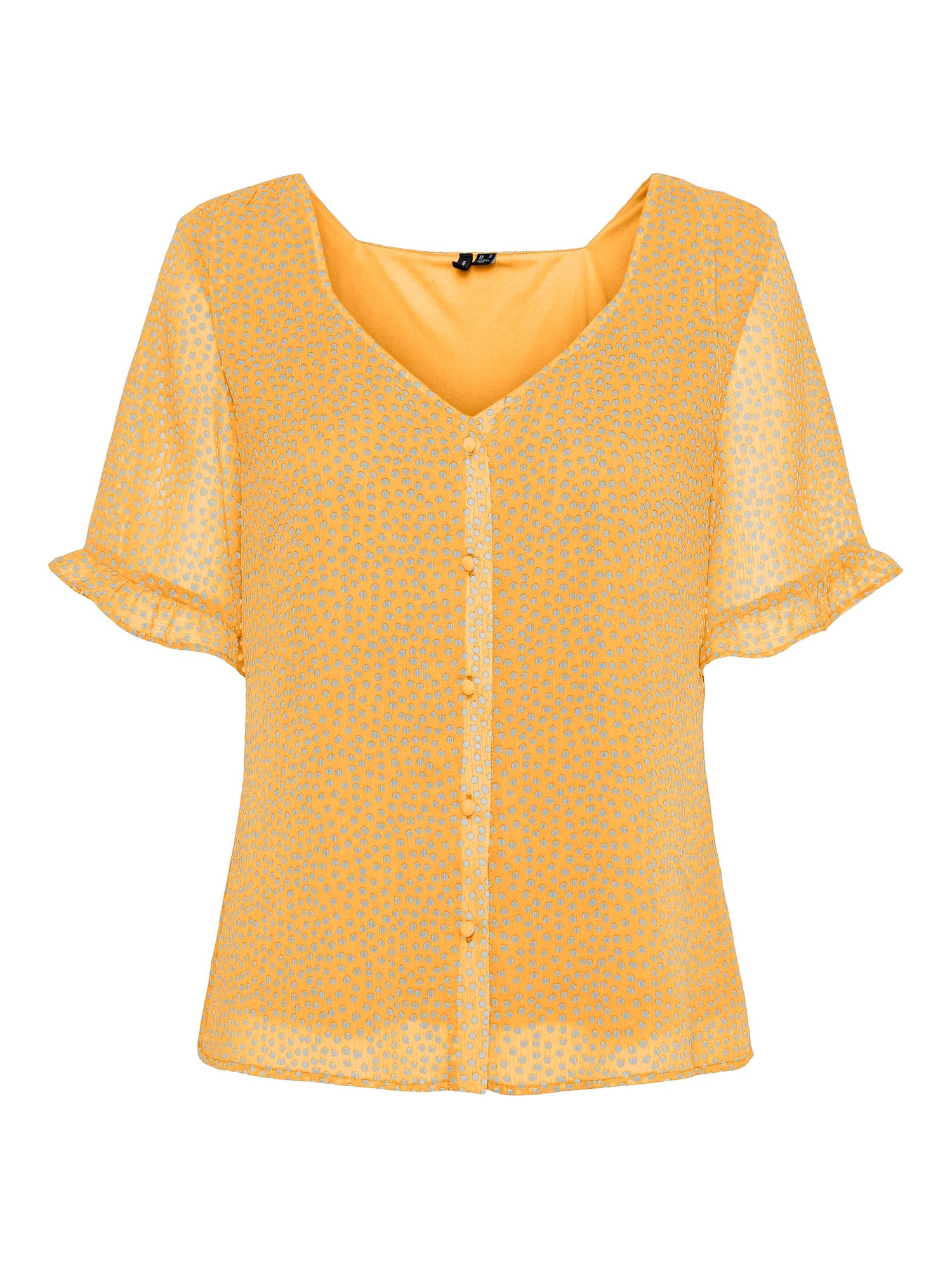 VERO MODA Bluza 'Caro'  dimno modra / zlato-rumena