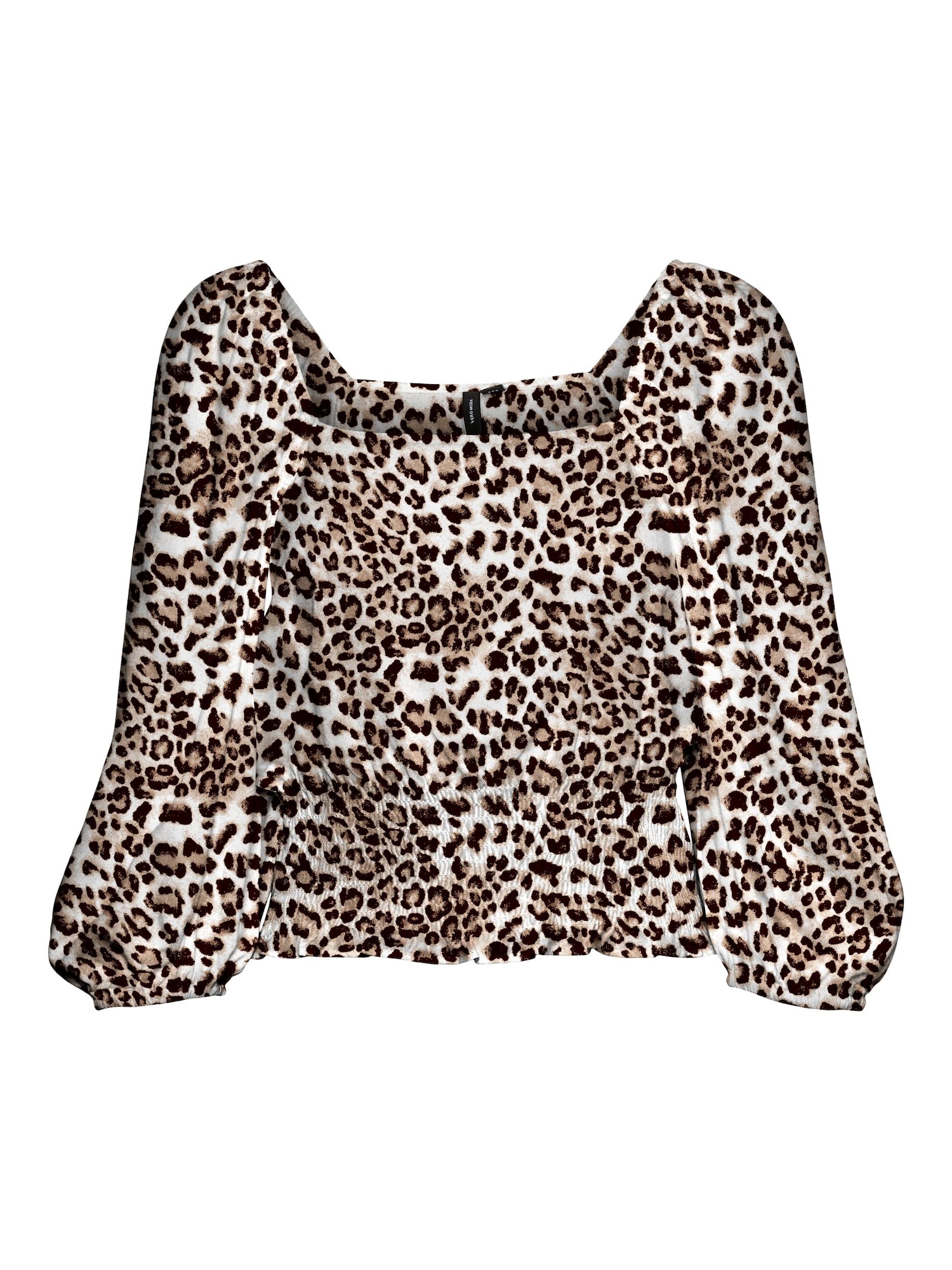 VERO MODA Bluza 'Easy'  svetlo rjava / črna / bela