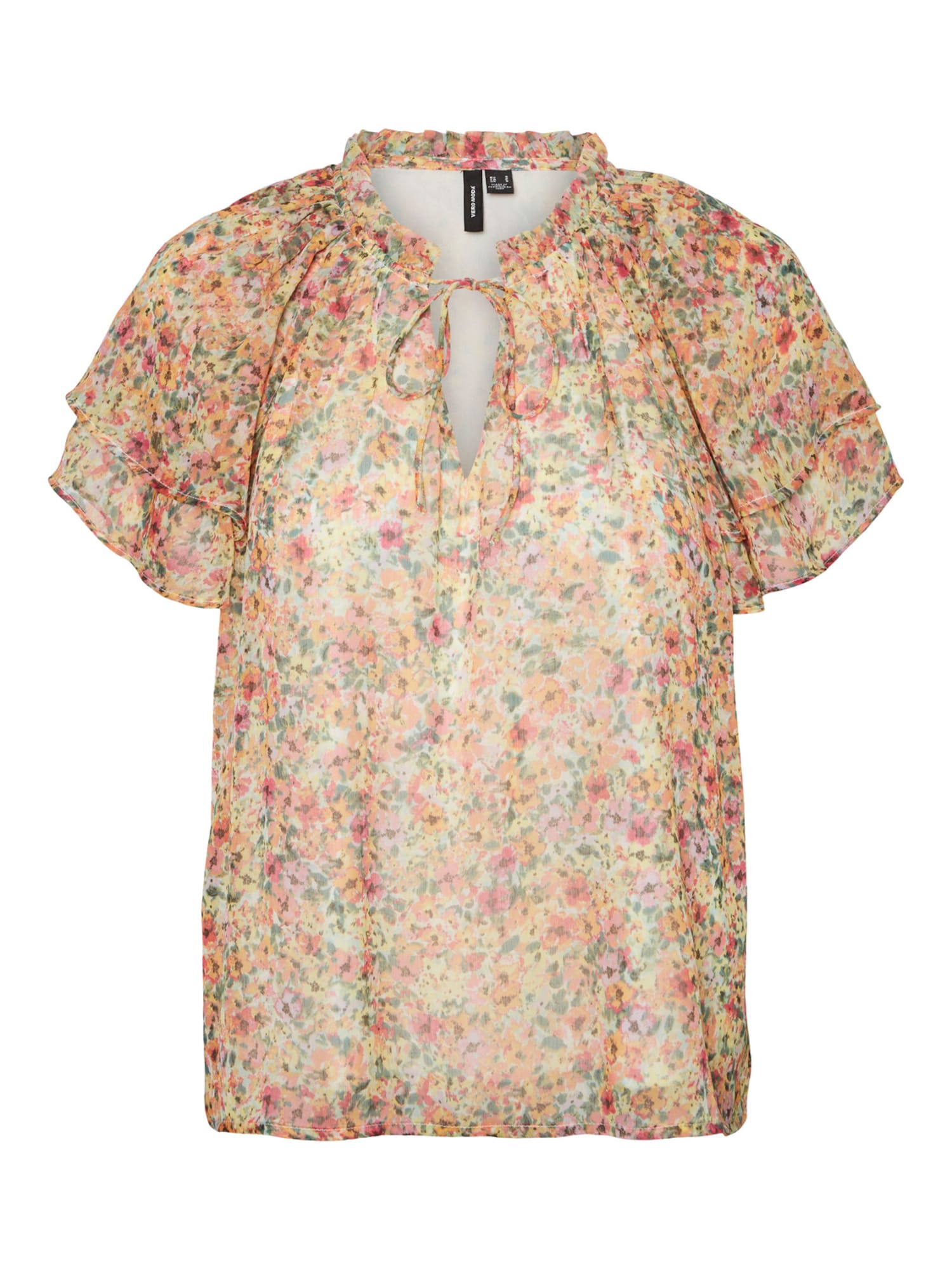 VERO MODA Bluza 'Kaya'  bež / temno zelena / lila / oranžna / roza
