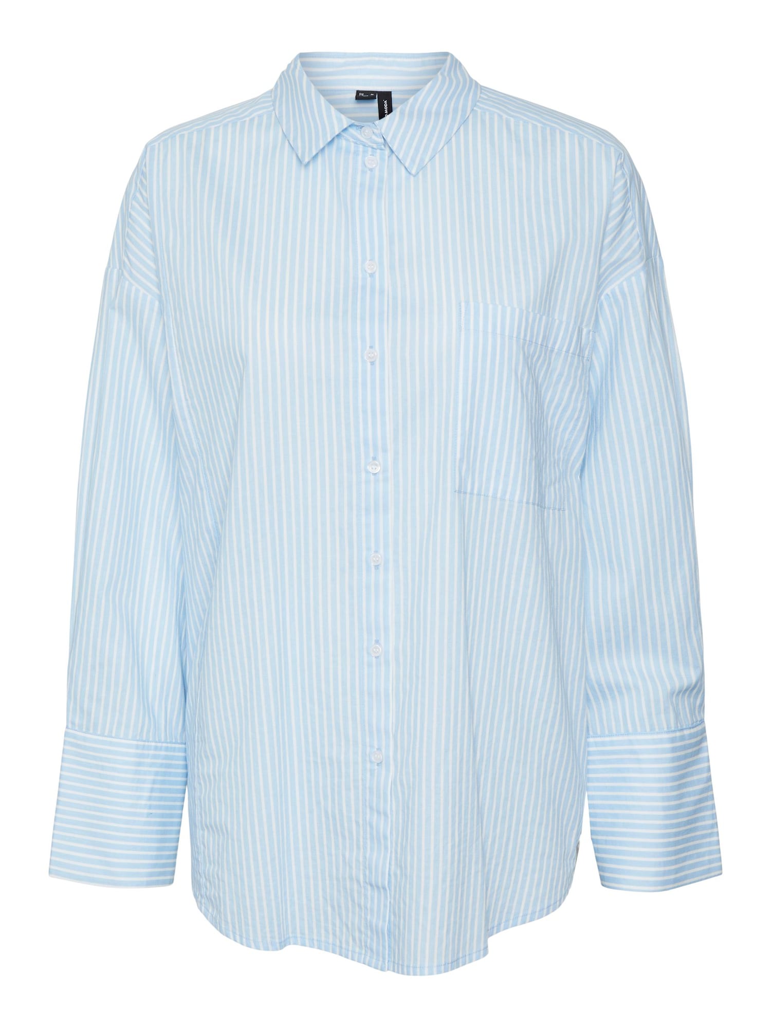 VERO MODA Bluza 'Minna'  svetlo modra / bela