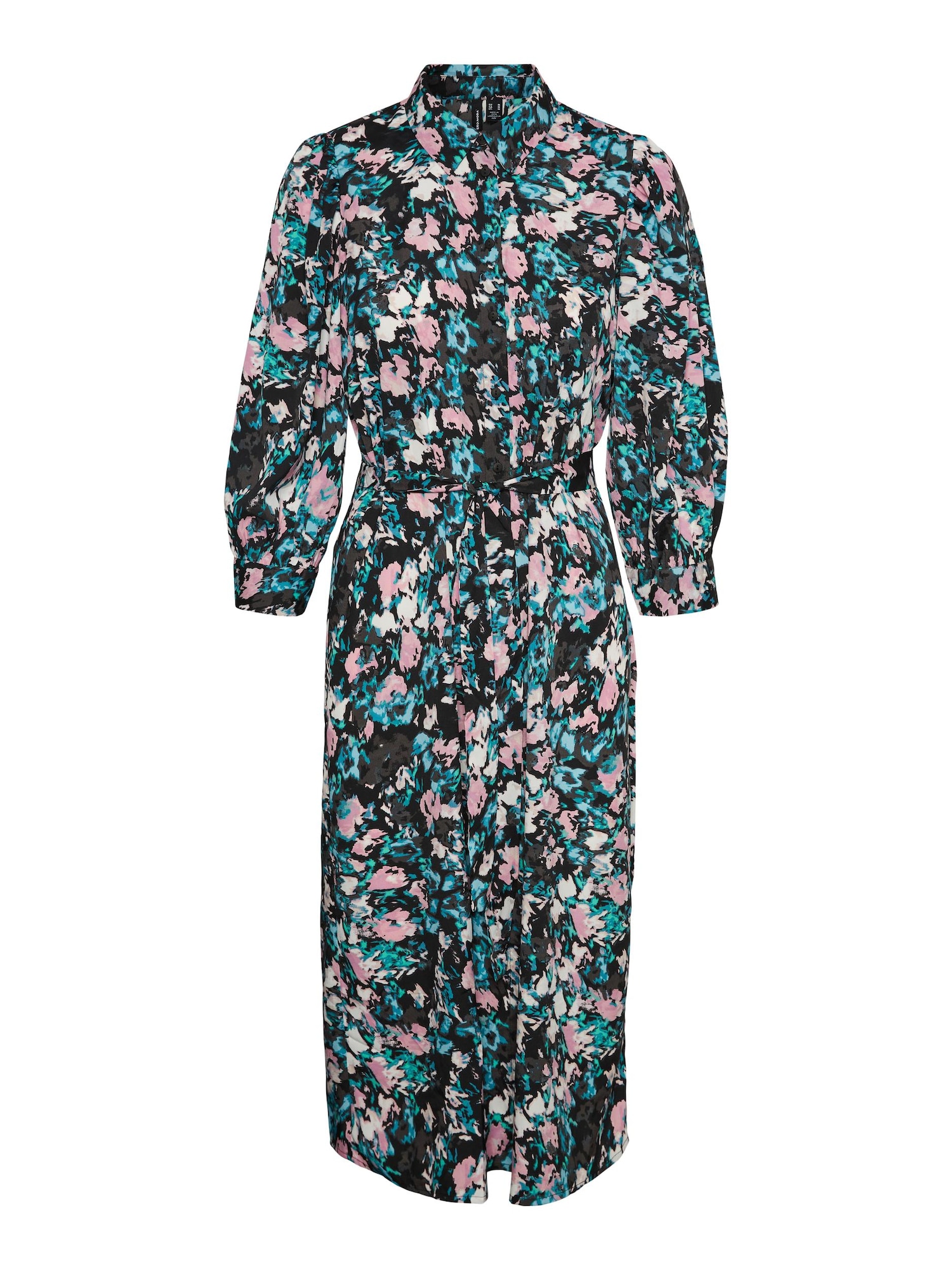 VERO MODA Dolga srajca 'Gry'  turkizna / pastelno lila / črna