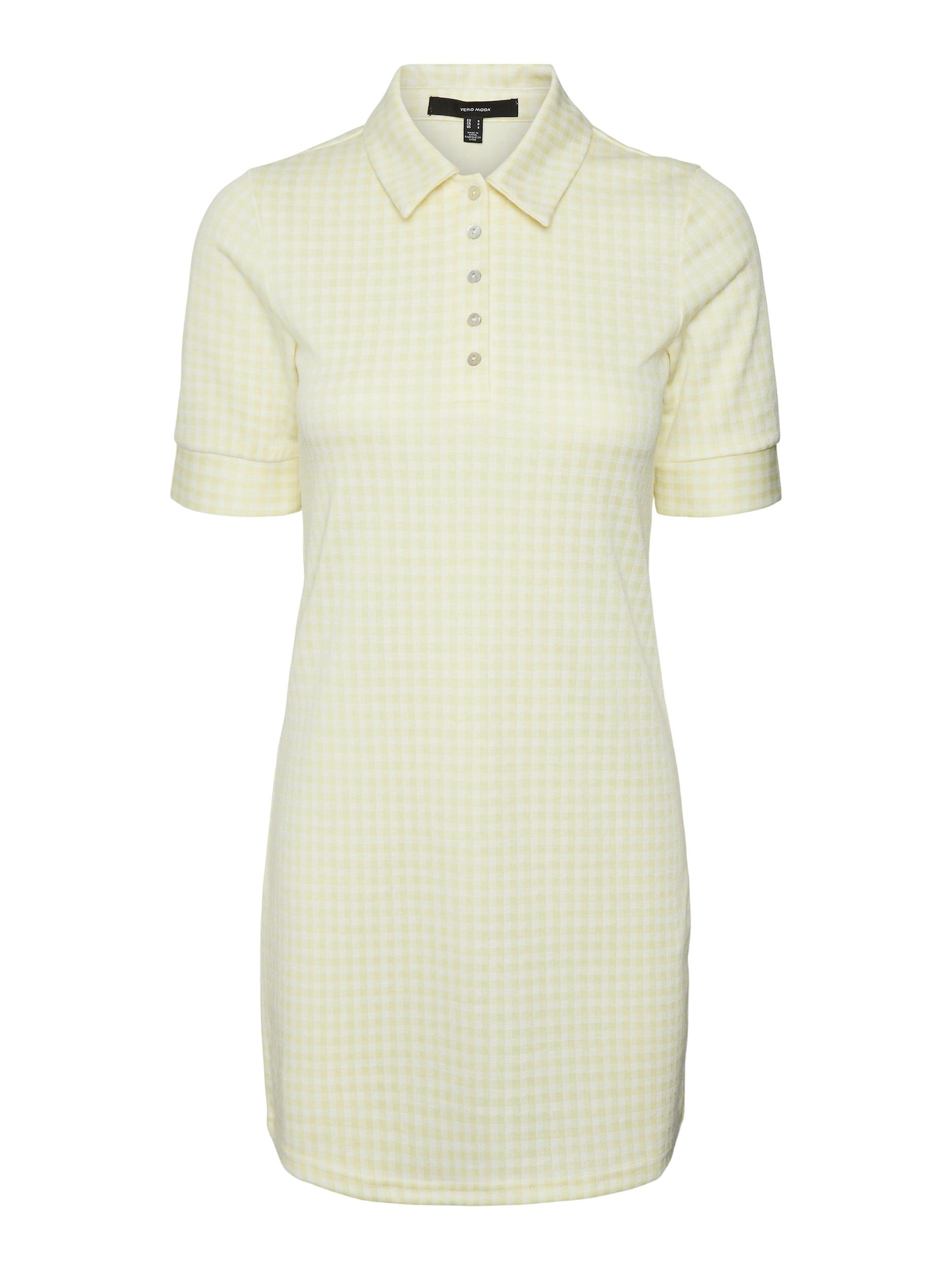 VERO MODA Dolga srajca 'Kida'  rumena / bela