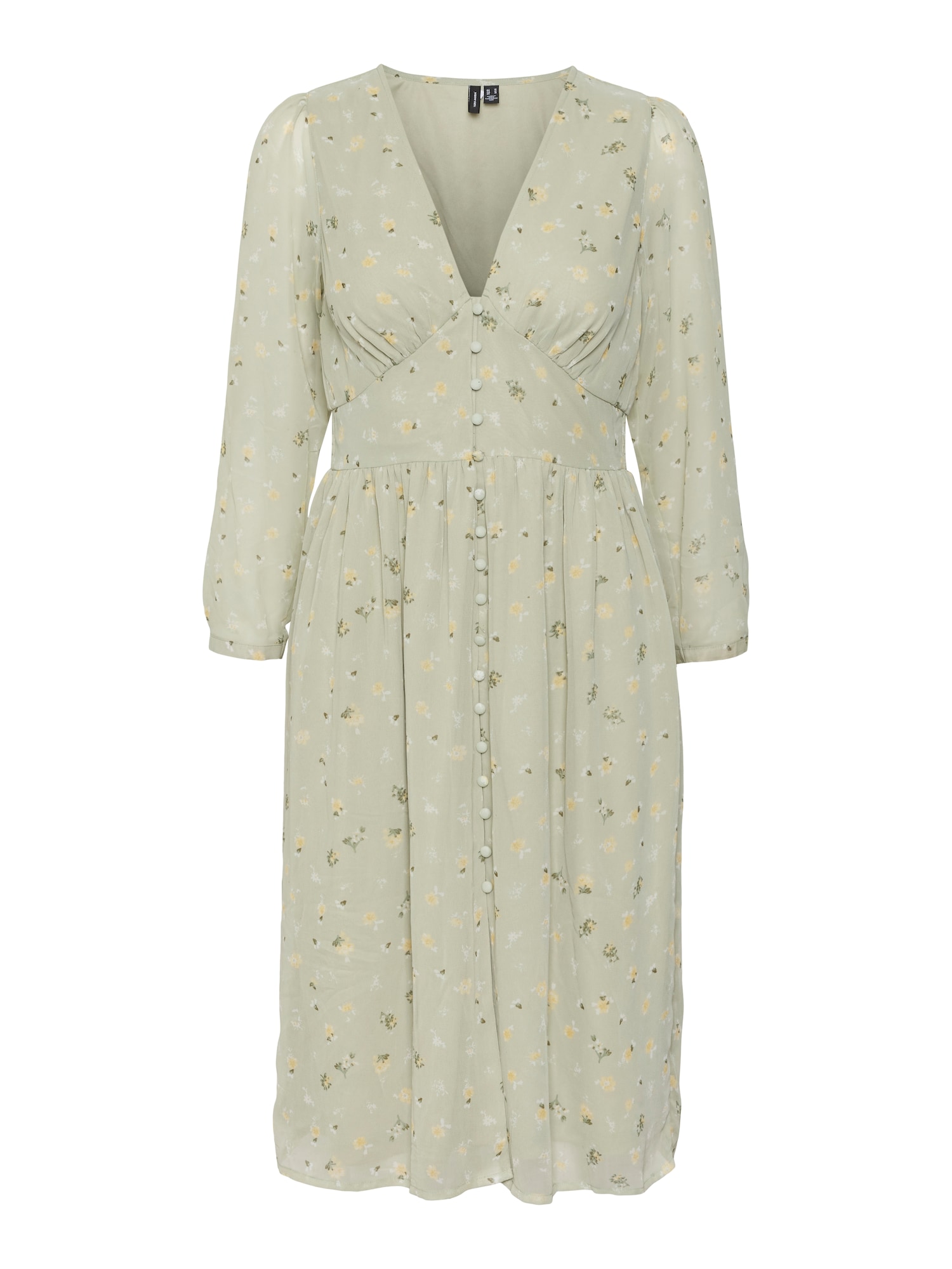 VERO MODA Dolga srajca 'LOULA'  rumena / siva / pastelno zelena / bela