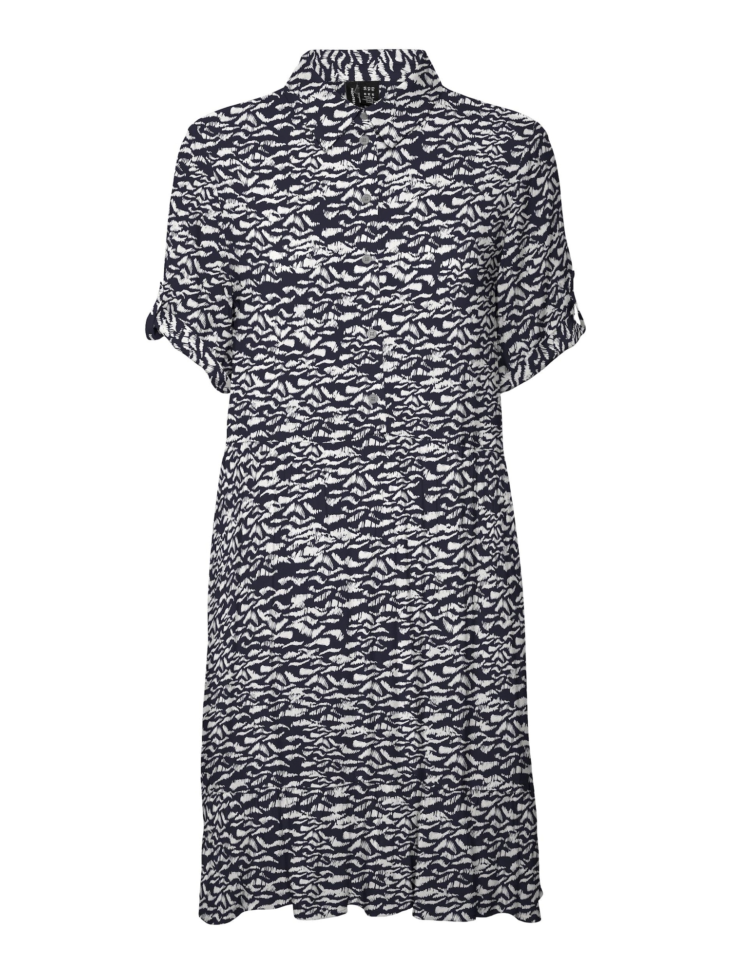 VERO MODA Dolga srajca 'Tipi'  mornarska / bela