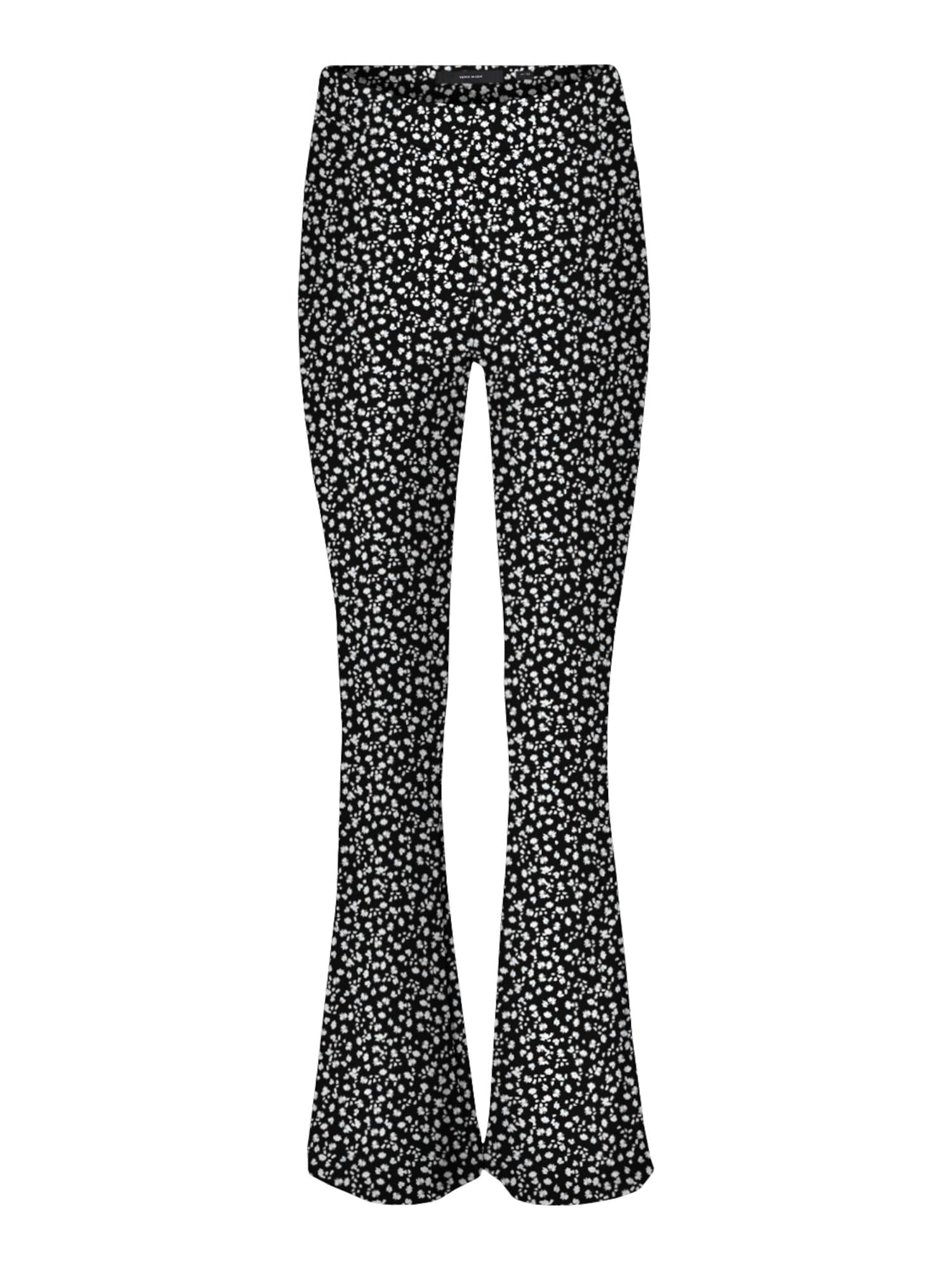 VERO MODA Hlače 'Kamma'  črna / bela