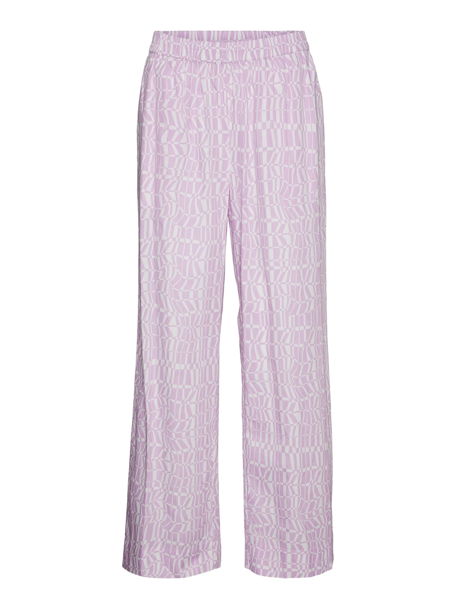 VERO MODA Hlače 'Sava'  lila / sivka / bela